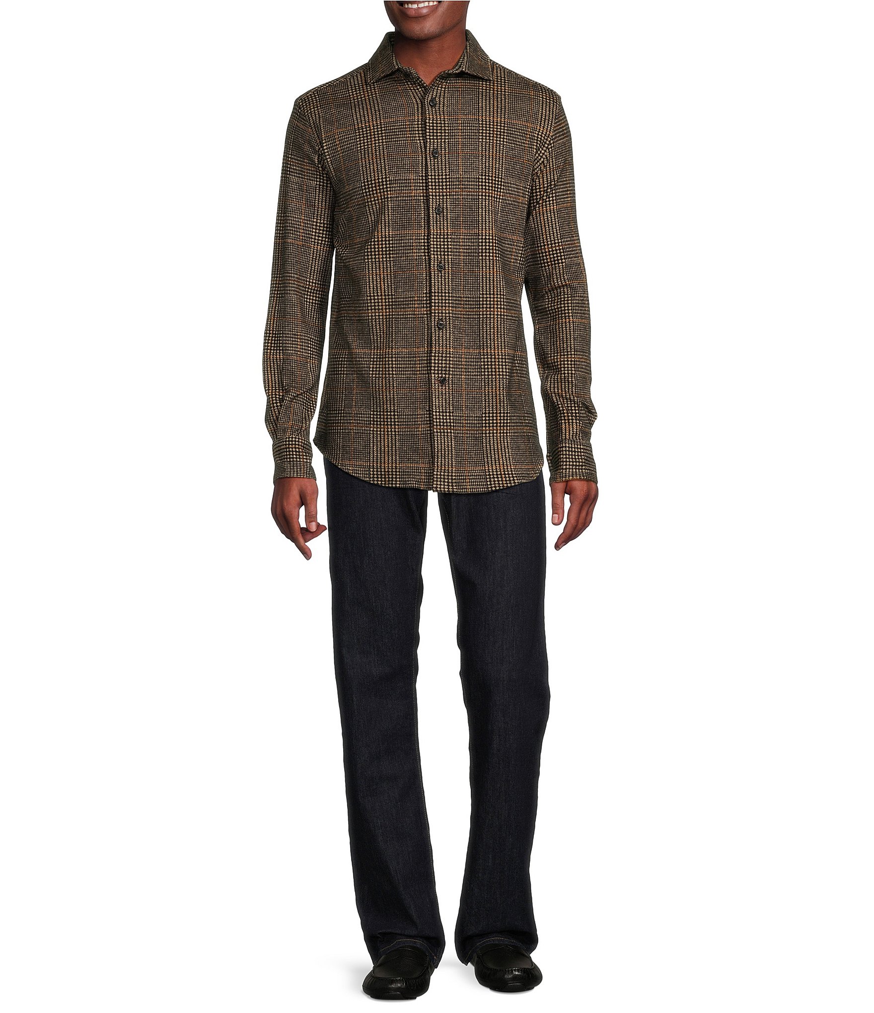 Cremieux Blue Label Down East Collection Coatfront Knit Shirt