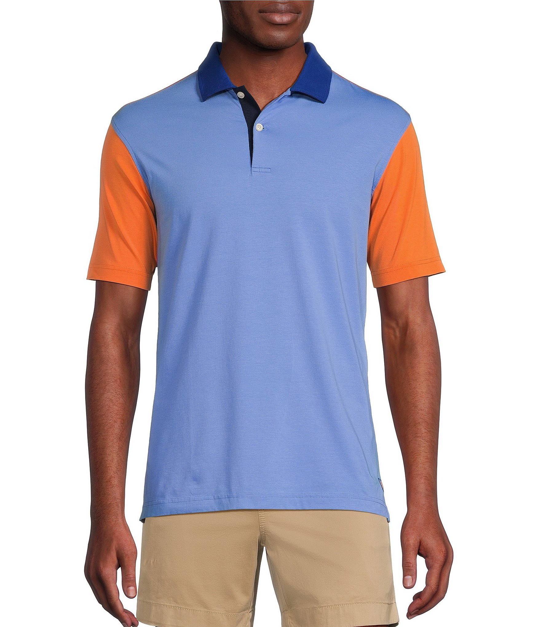 Cremieux Blue Label Color Block Short Sleeve Polo Shirt | Dillard's