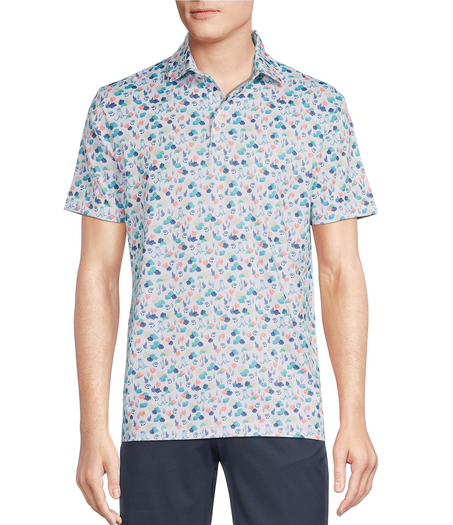 Cremieux Blue Label Coral Reef Snorkeling Print Performance Stretch ...