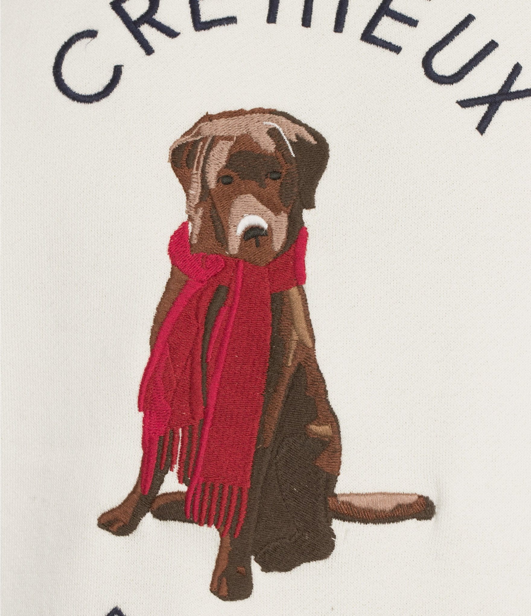 Cremieux Blue Label Embroidered Chuck Crewneck Sweatshirt