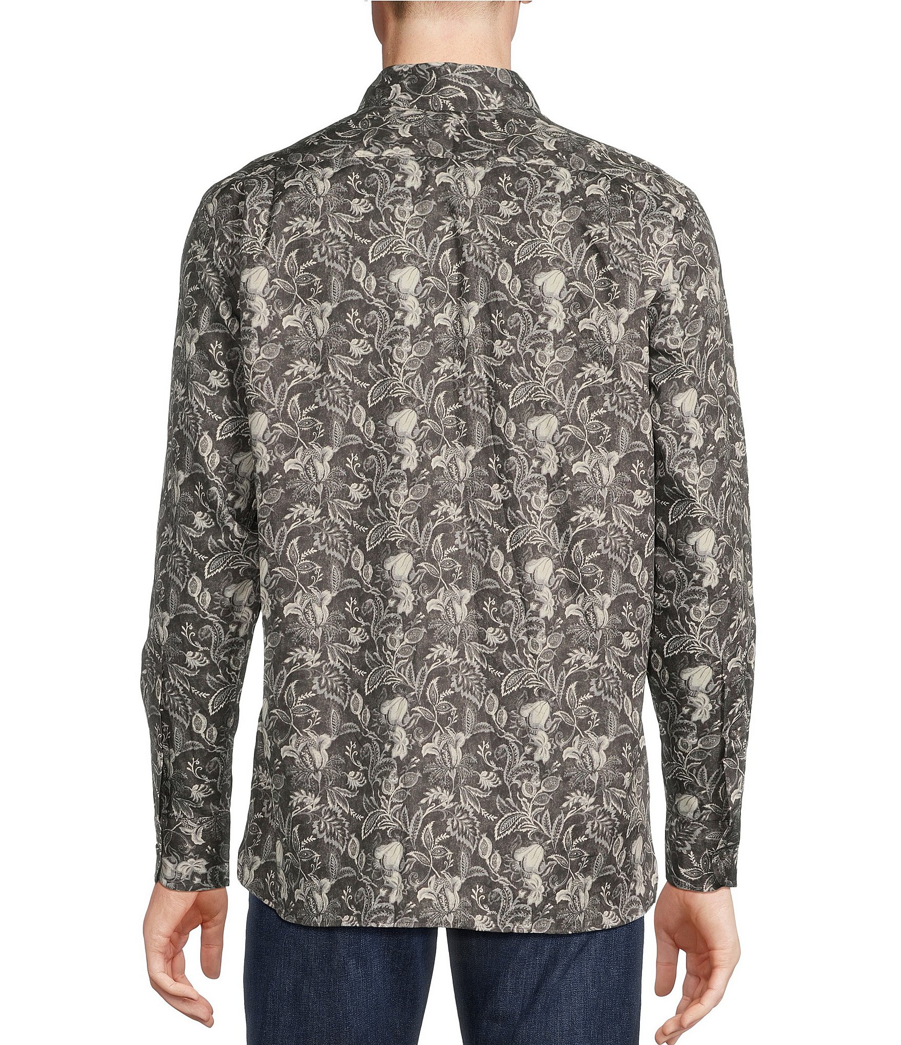 Cremieux Blue Label Floral Print Long Sleeve Woven Shirt