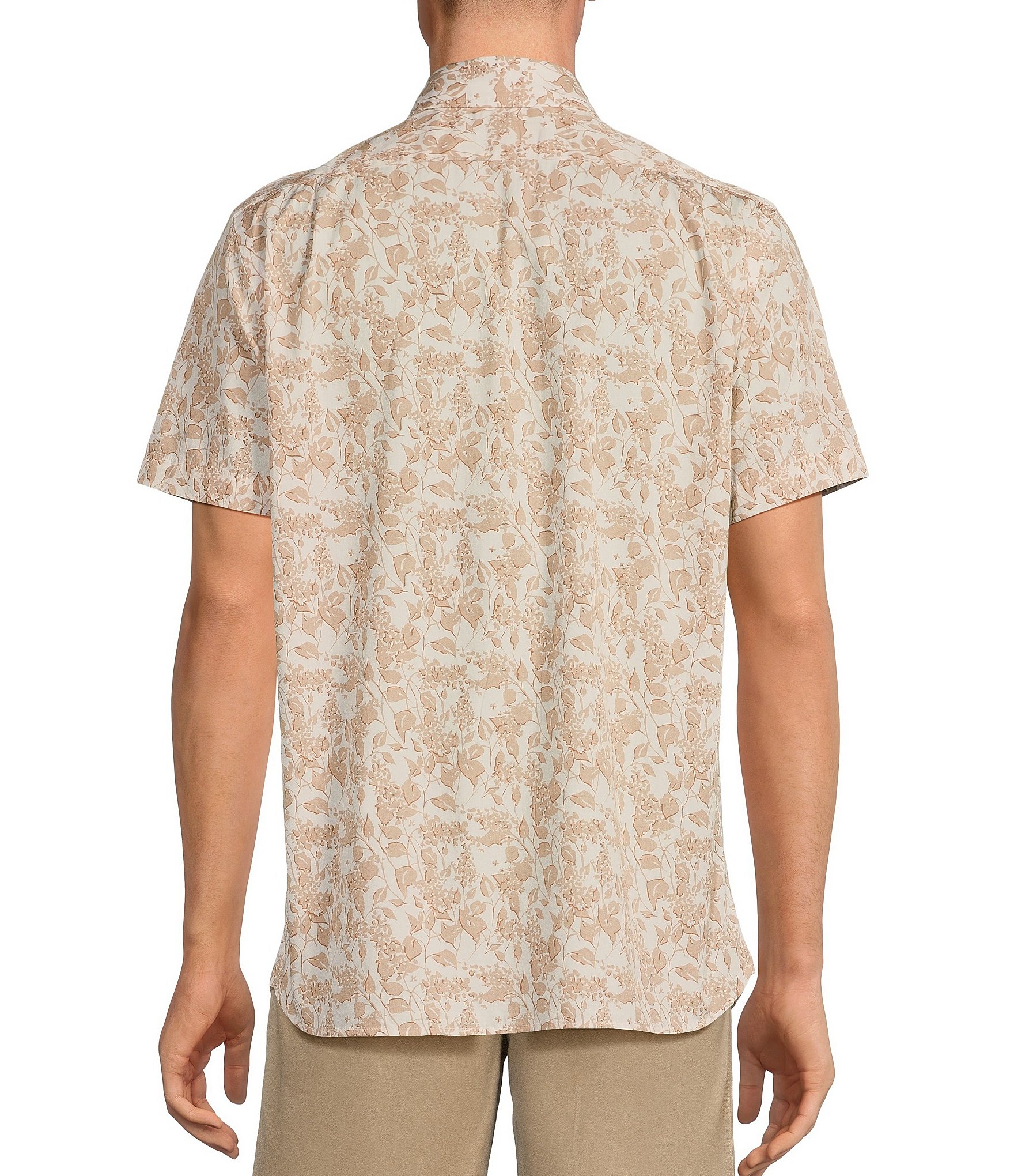 Cremieux Blue Label Floral Vine Print Short Sleeve Woven Shirt