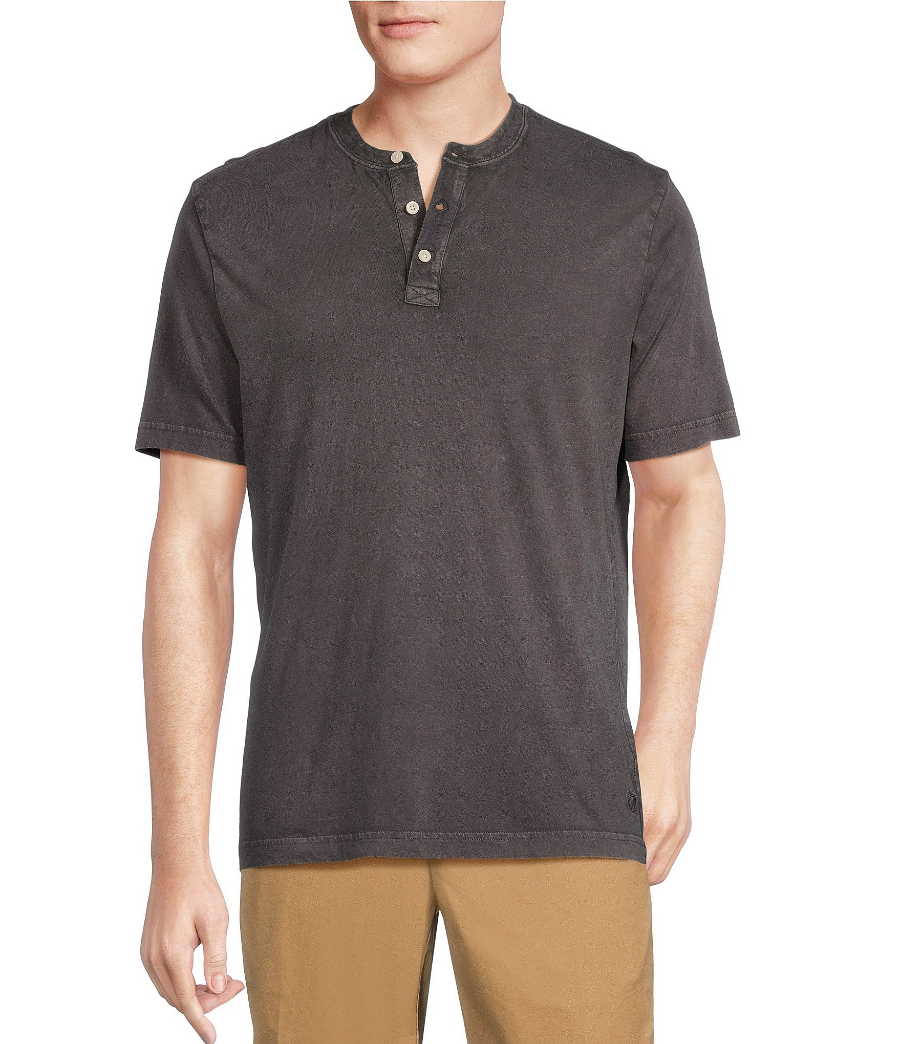 Cremieux Blue Label Garment-Dyed Short Sleeve Henley Shirt | Dillard's