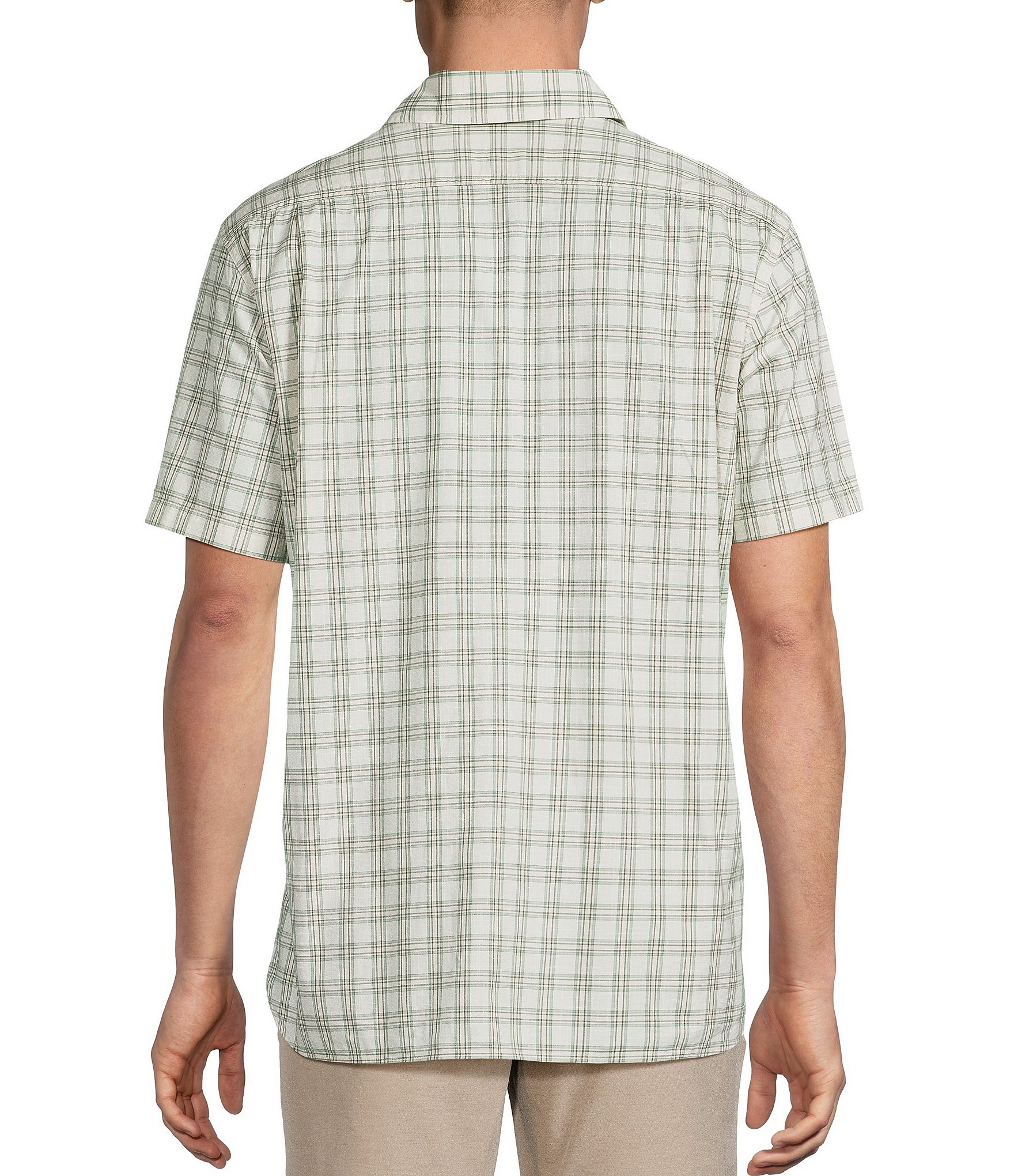 Cremieux Blue Label Grid Plaid Short Sleeve Woven Shirt