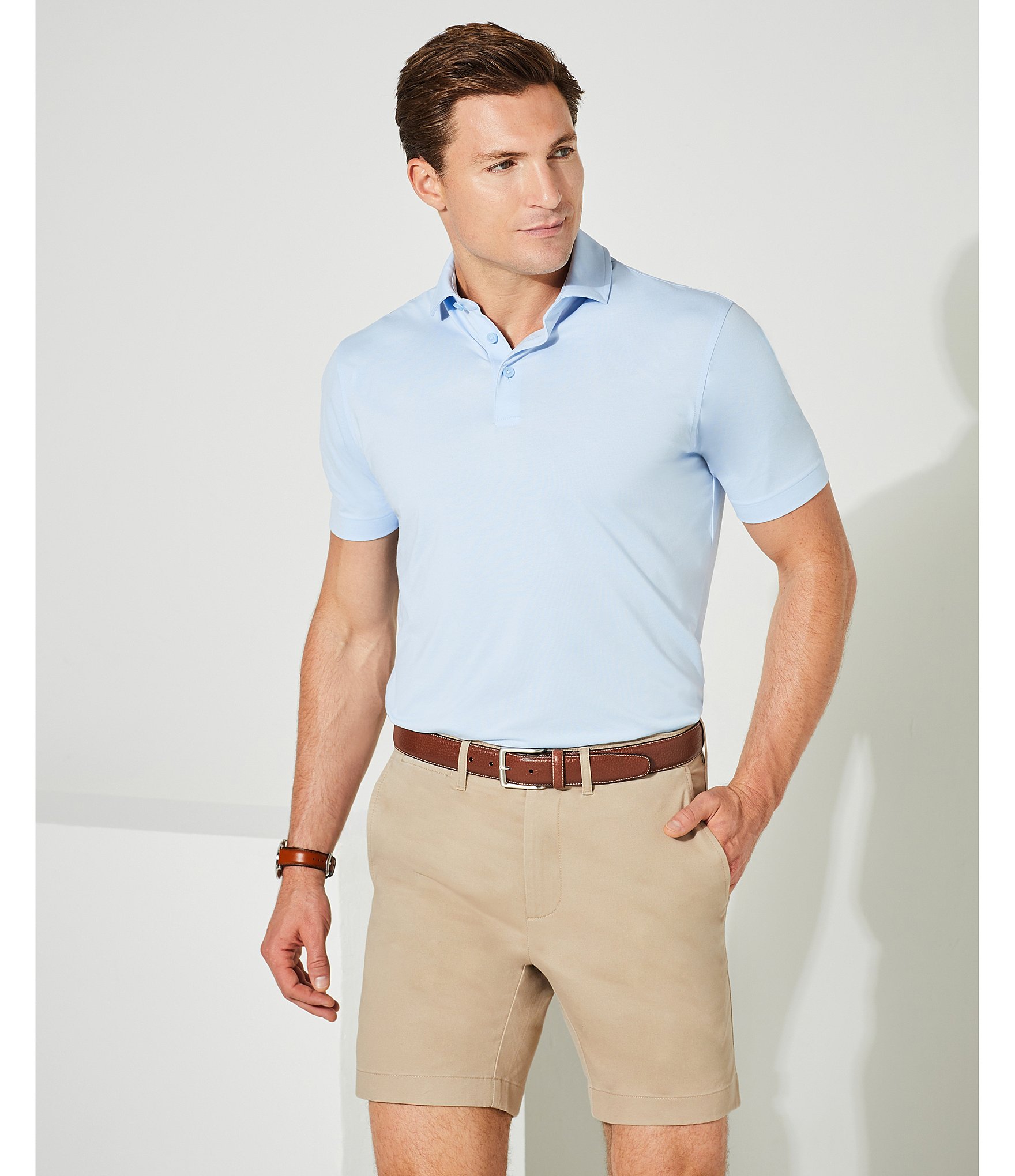 Cremieux Blue Label Lightweight Pique Jersey Short Sleeve Polo Shirt