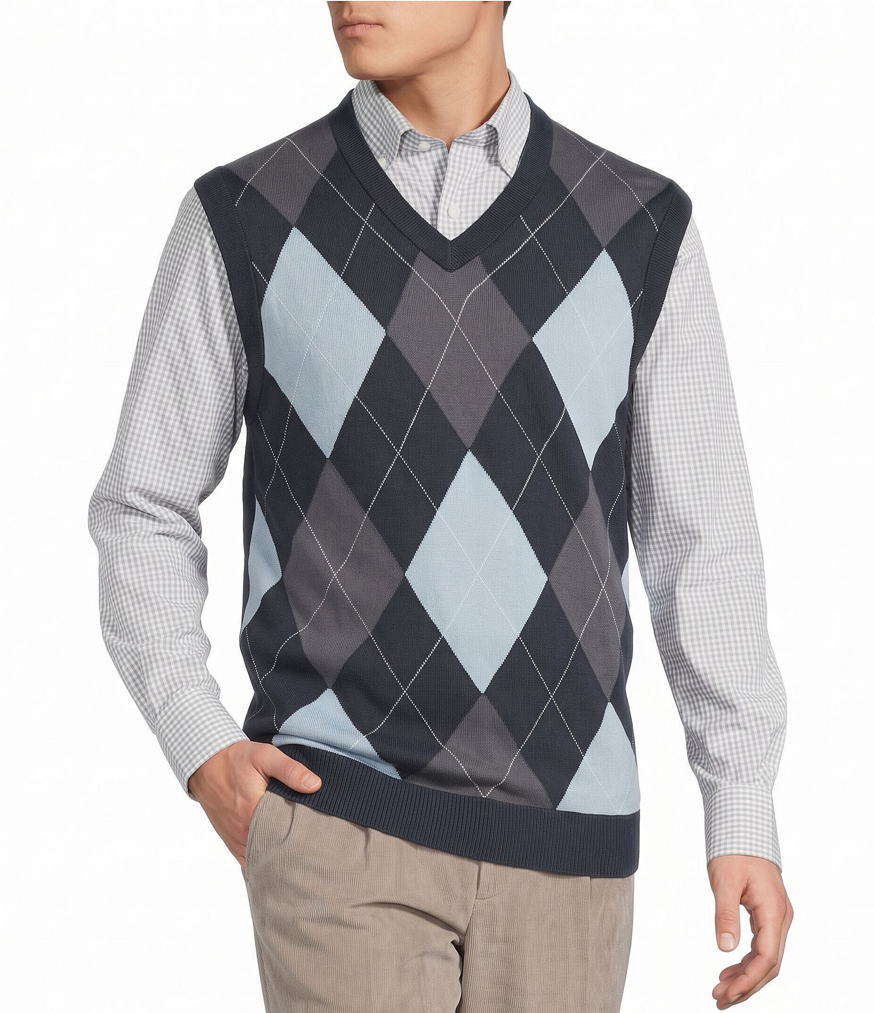 Cremieux Blue Label Madison Ave Collection Argyle Sweater Vest