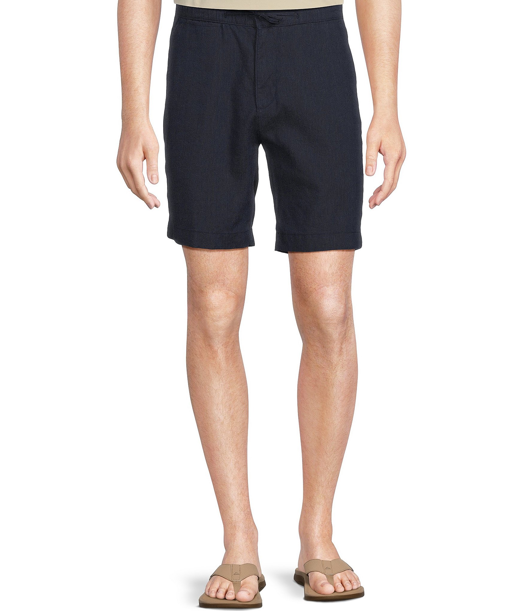 Cremieux Blue Label Madison Classic Fit Linen 8#double; Inseam Shorts