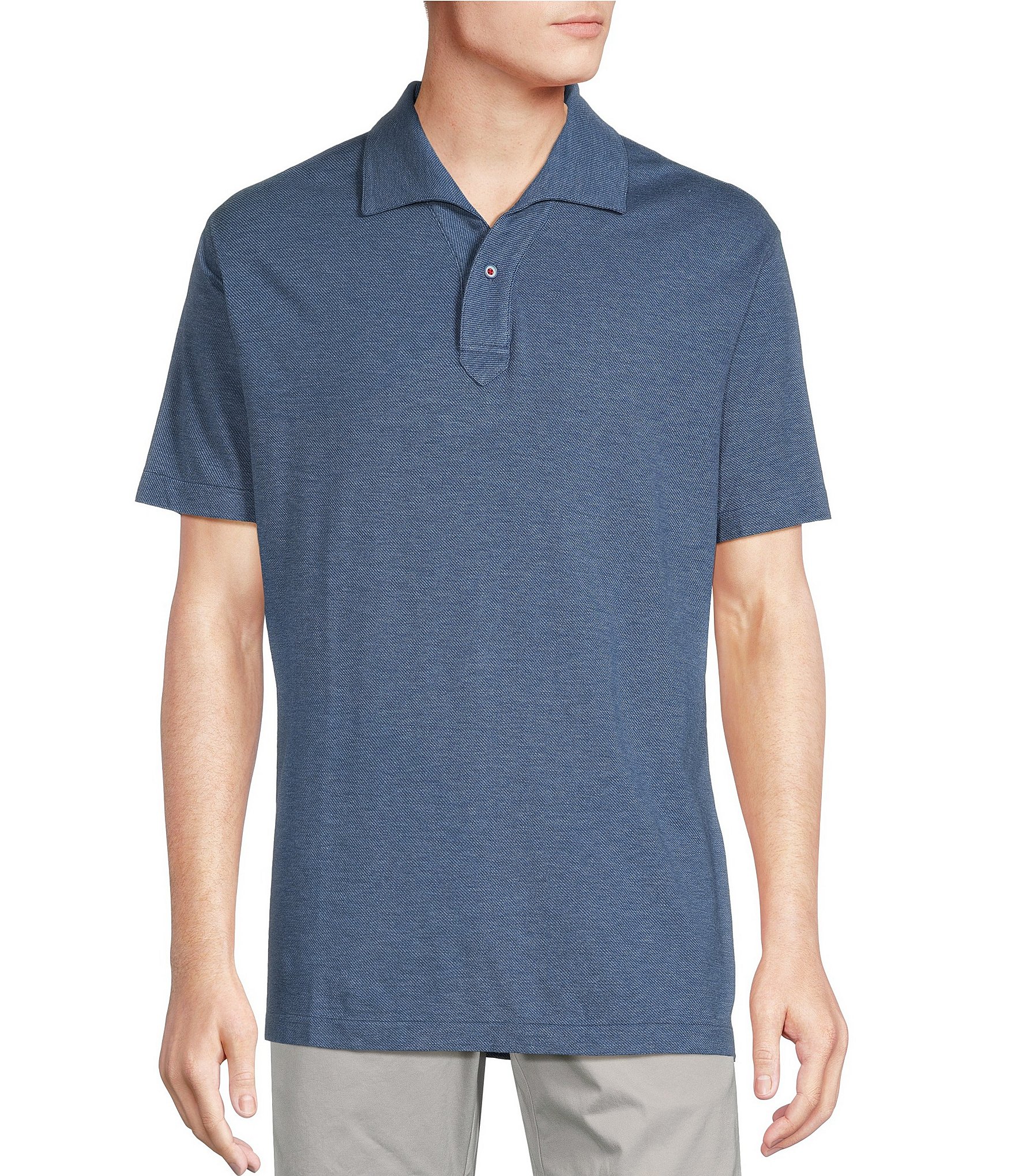 Cremieux Blue Label Martinque Collection Solid Short Sleeve Jacquard ...