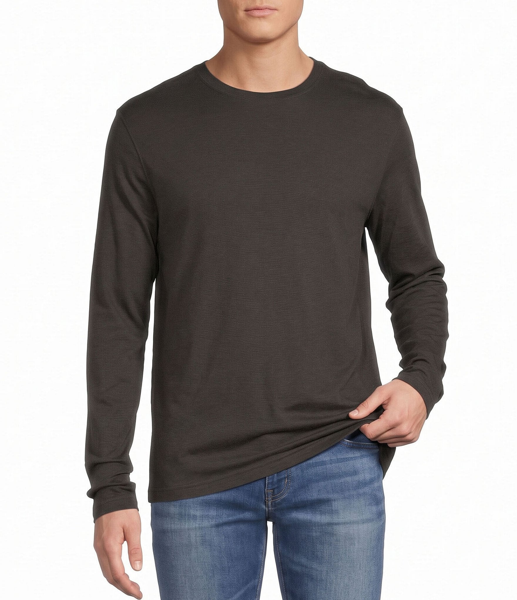 Cremieux Blue Label Micro Stripe Long Sleeve T-Shirt