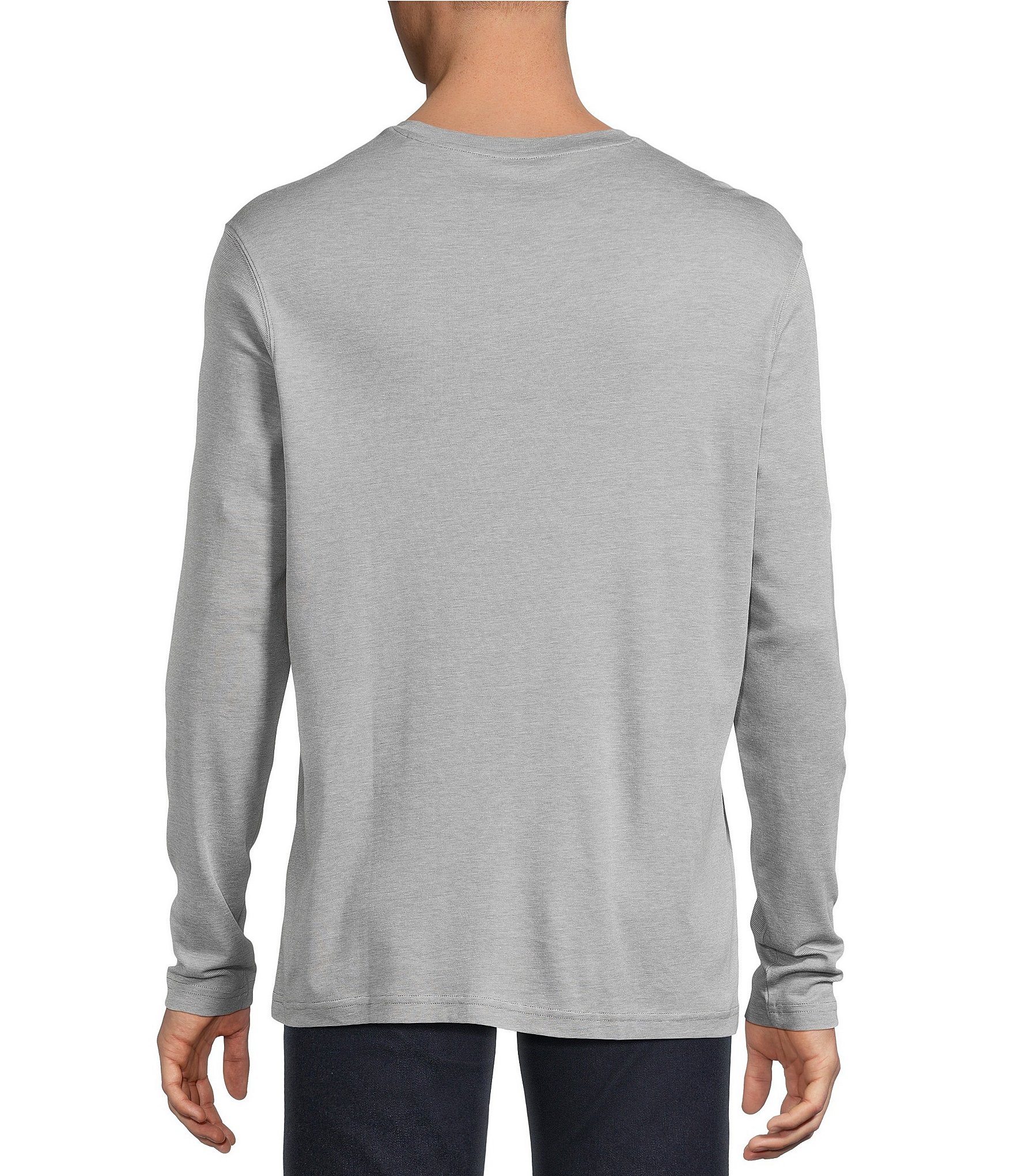 Cremieux Blue Label Micro Stripe Long Sleeve T-Shirt