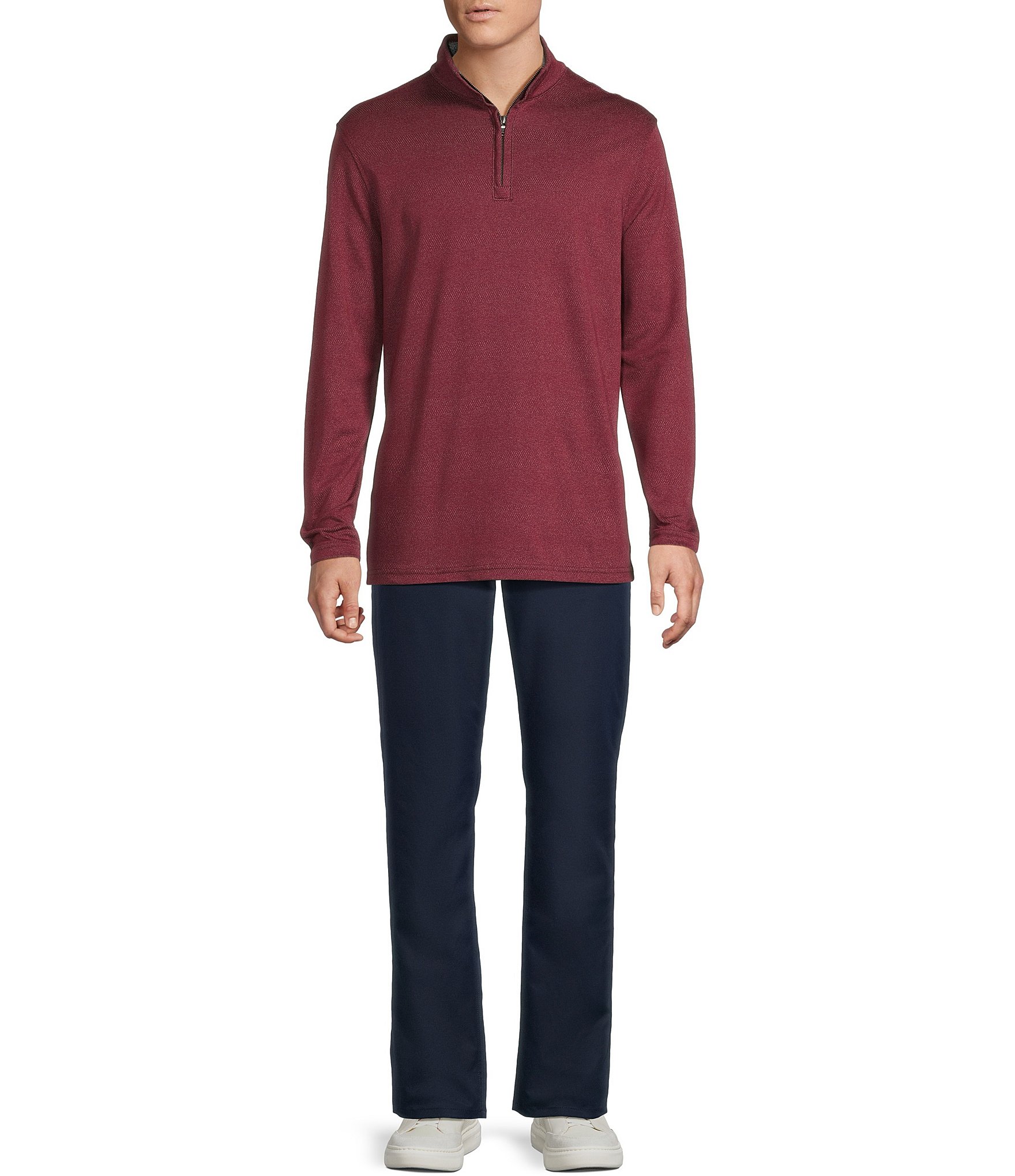 Cremieux Blue Label Performance Jacquard Quarter-Zip Pullover