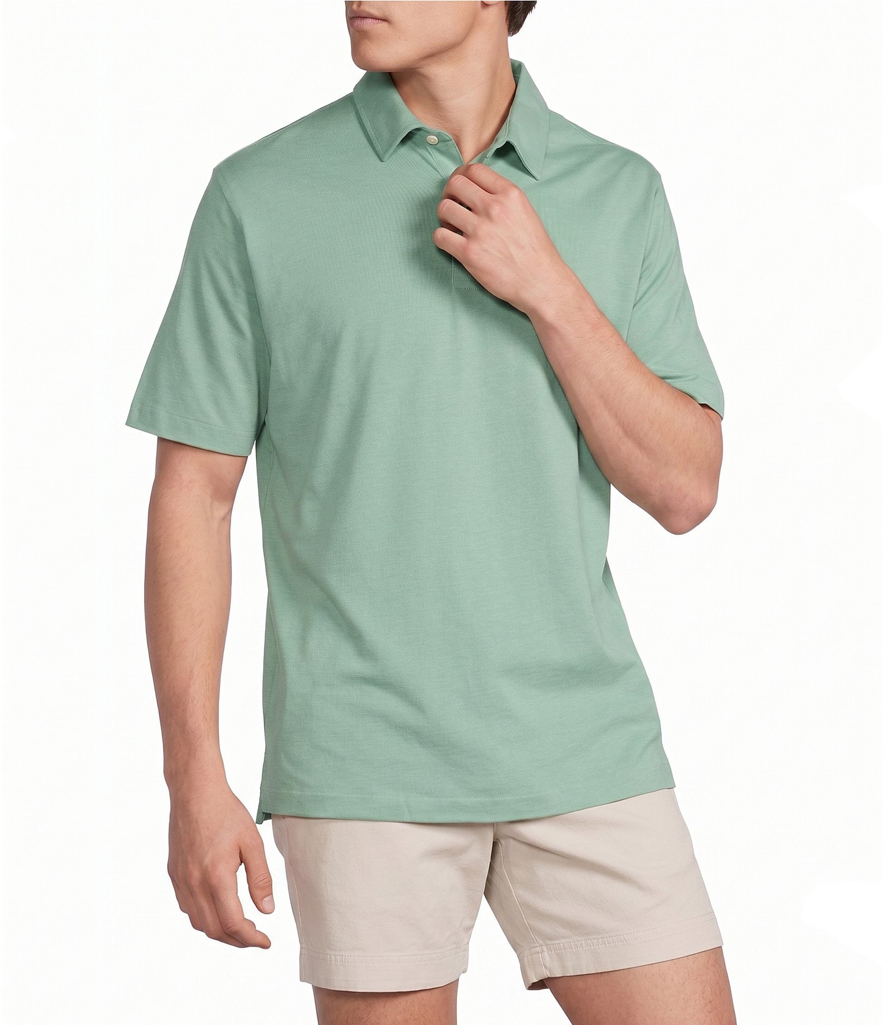 Cremieux Blue Label Performance Short Sleeve Polo Solid Knit Shirt