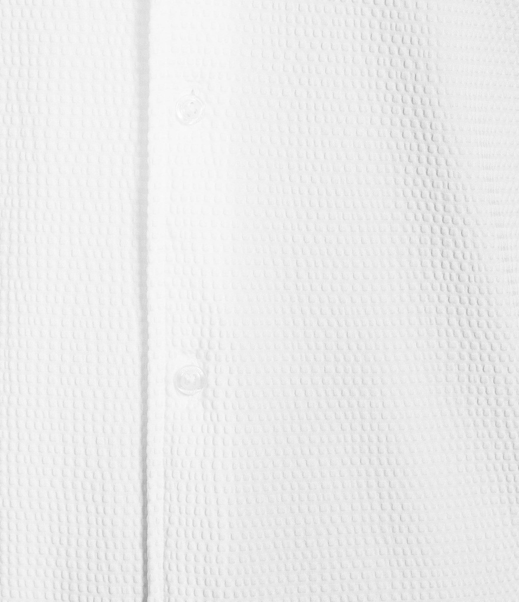 Cremieux Blue Label Performance Solid Seersucker Short Sleeve Coat Front Shirt