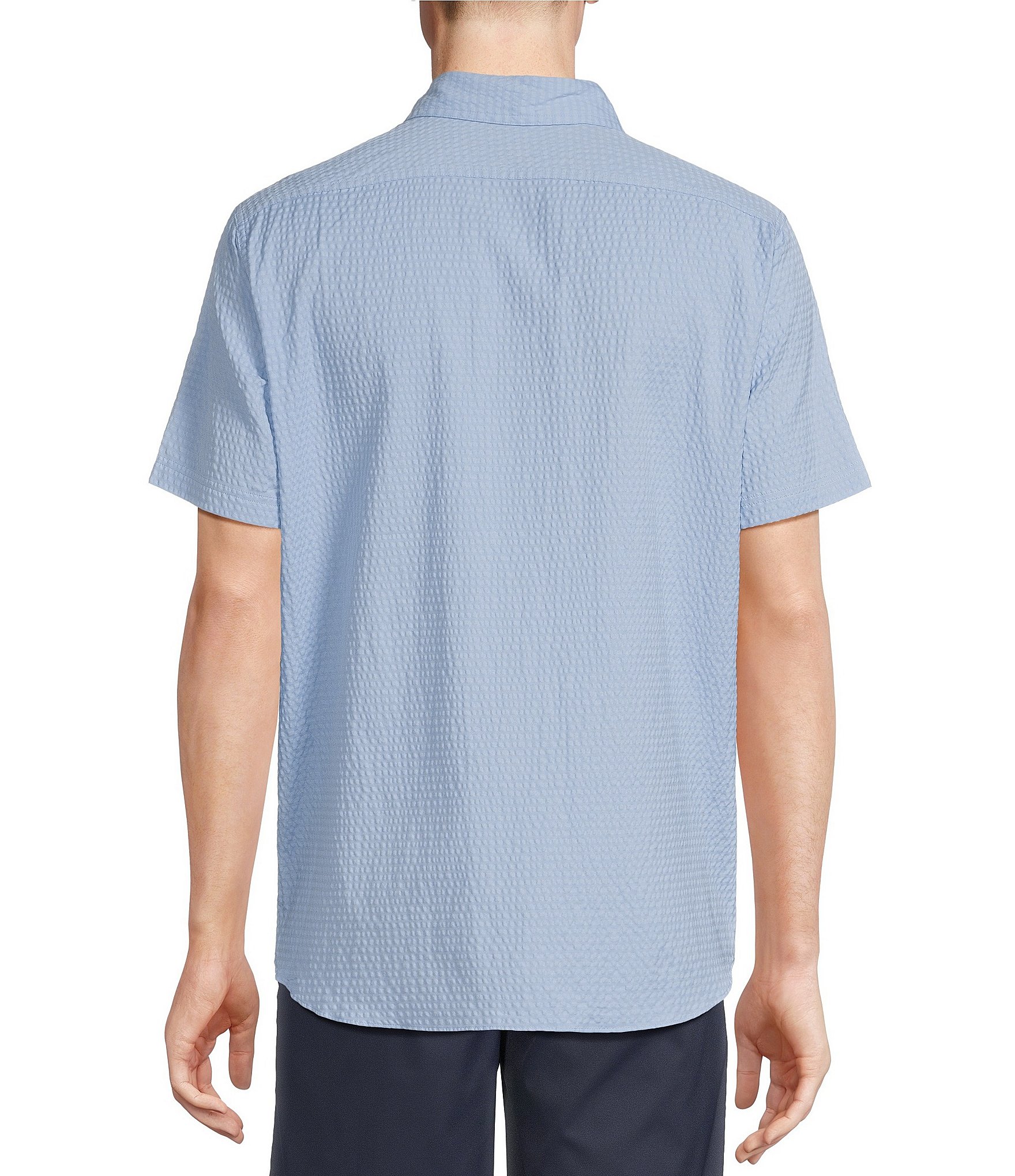 Cremieux Blue Label Performance Stretch Seersucker Short Sleeve Woven Shirt