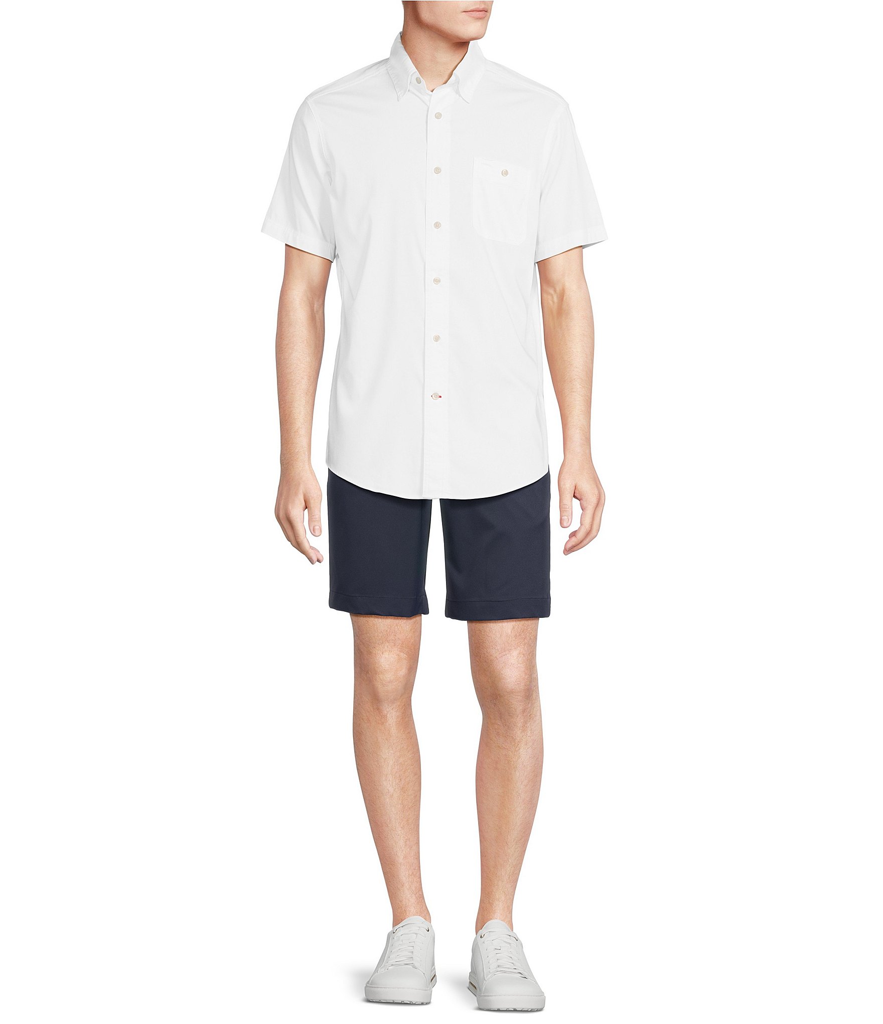 Cremieux Blue Label Performance Stretch Twill Short Sleeve Woven Shirt