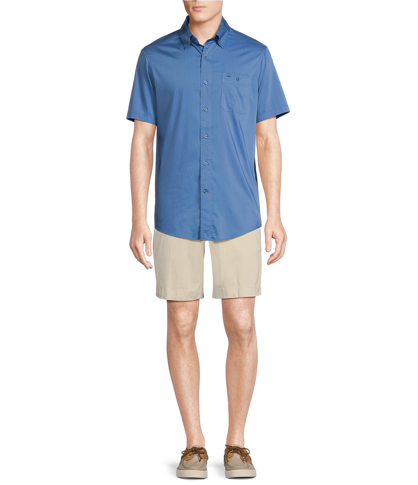 Cremieux Blue Label Performance Stretch Twill Short Sleeve Woven Shirt