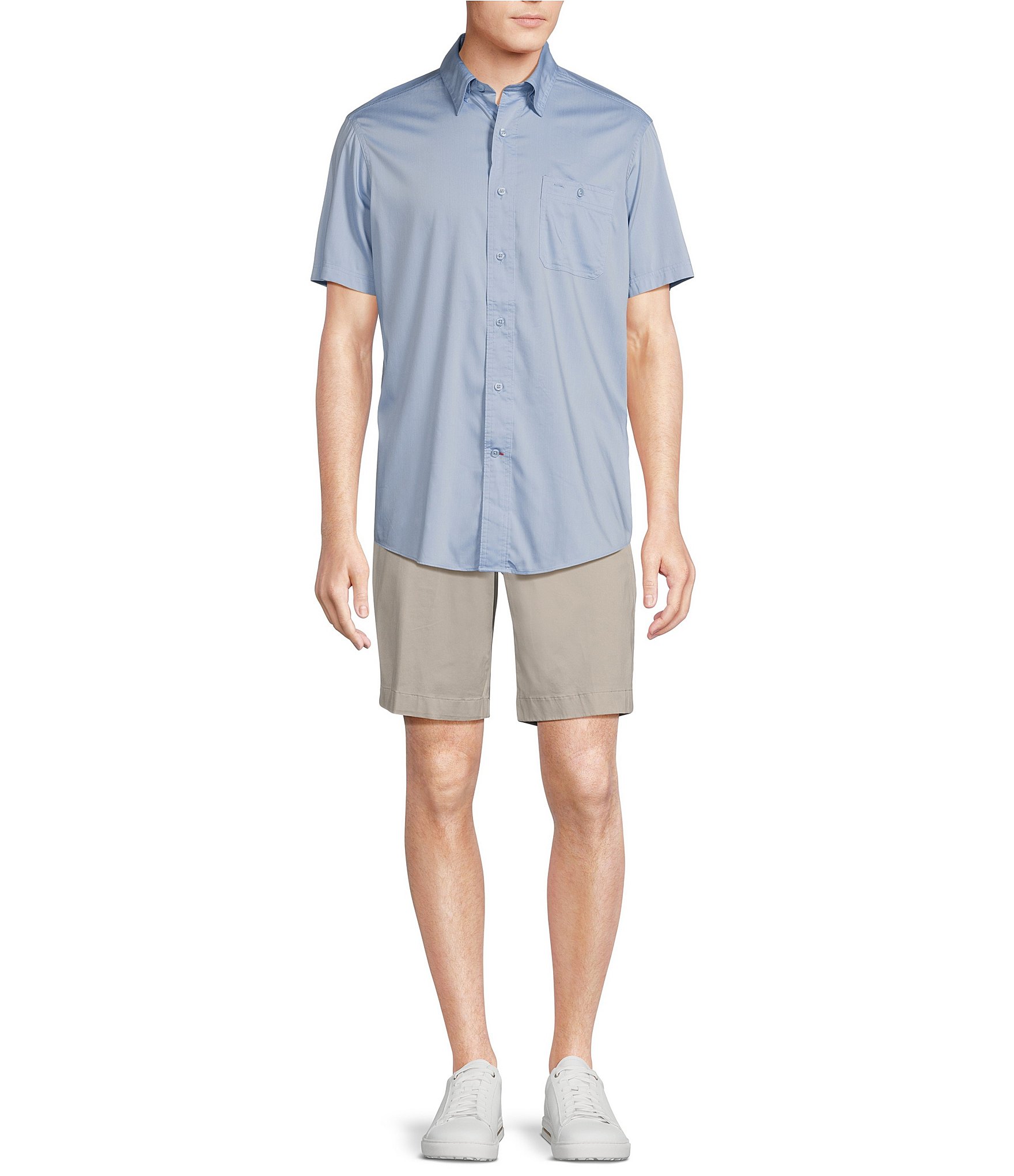 Cremieux Blue Label Performance Stretch Twill Short Sleeve Woven Shirt