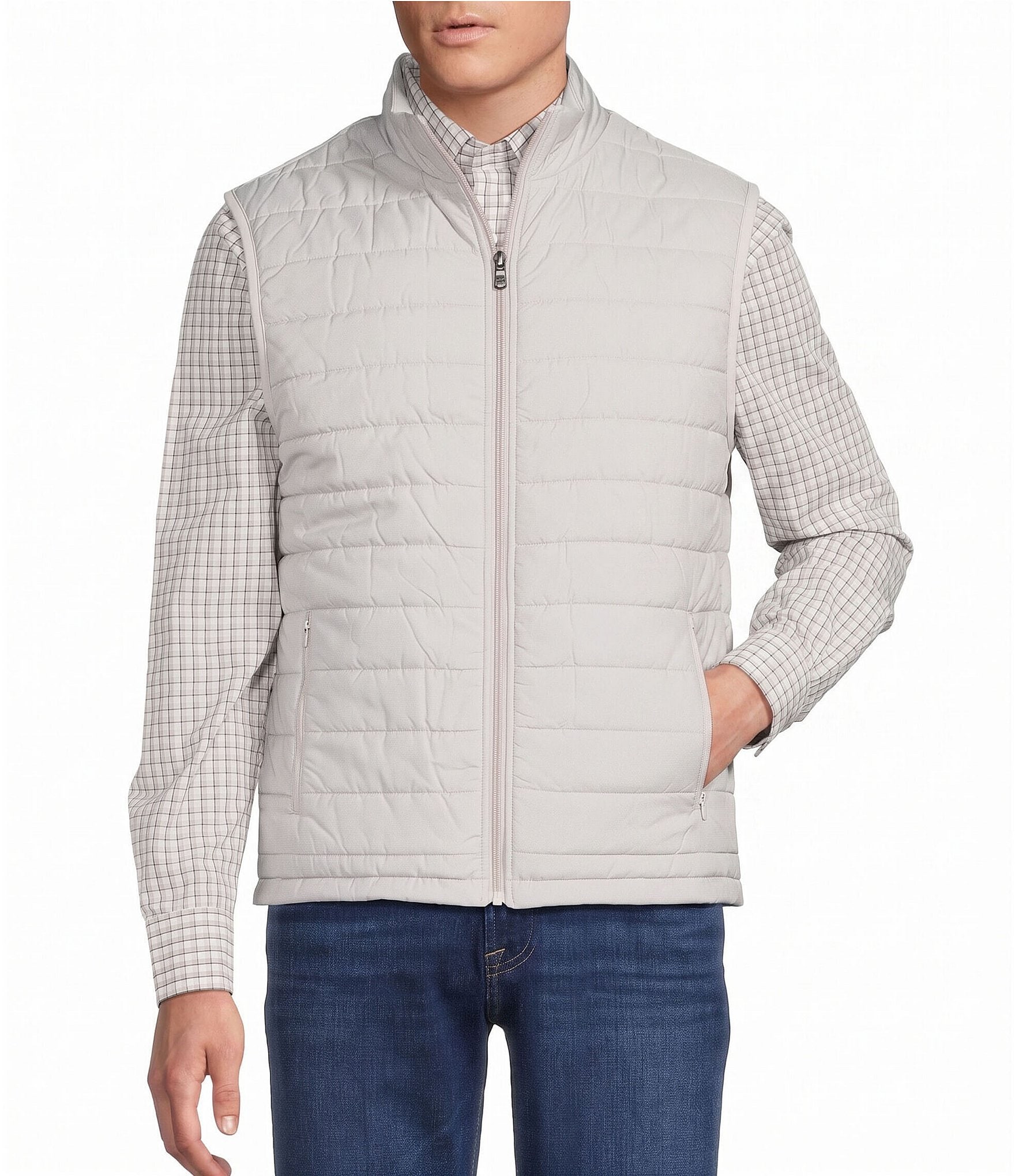 Cremieux Blue Label Quilted Full-Zip Printed Vest