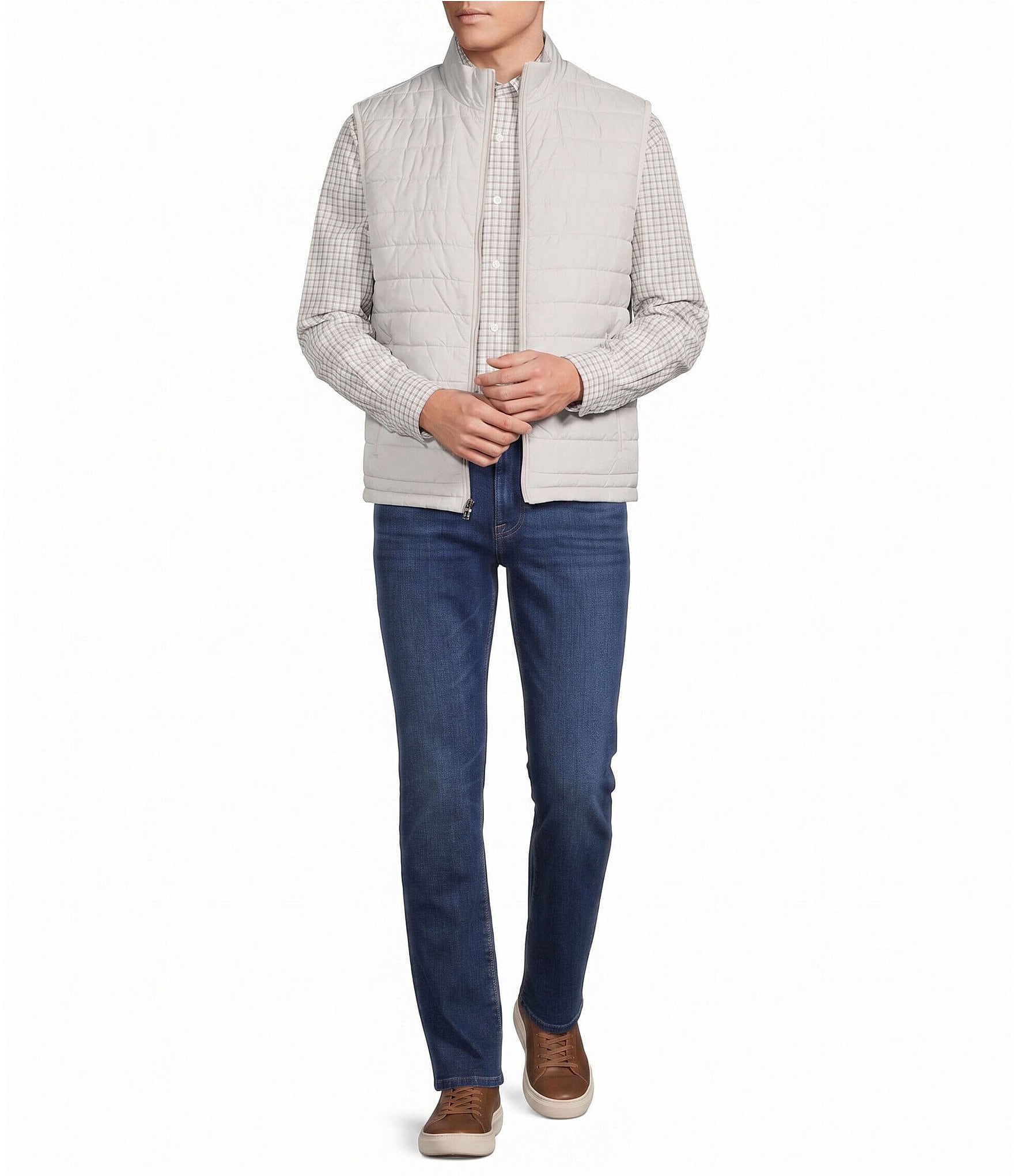 Cremieux Blue Label Quilted Full-Zip Printed Vest