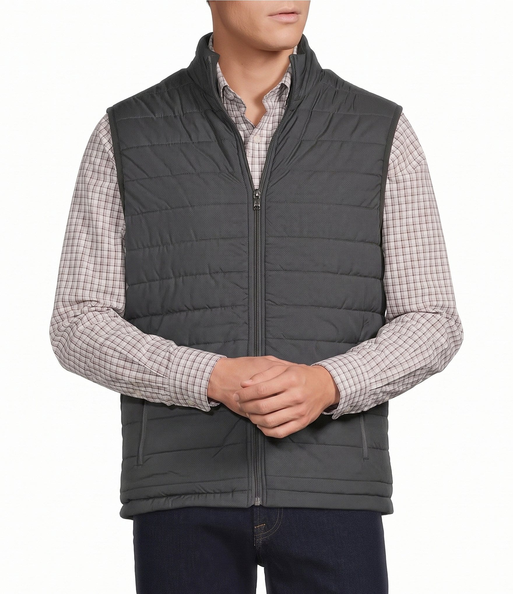 Cremieux Blue Label Quilted Full-Zip Printed Vest