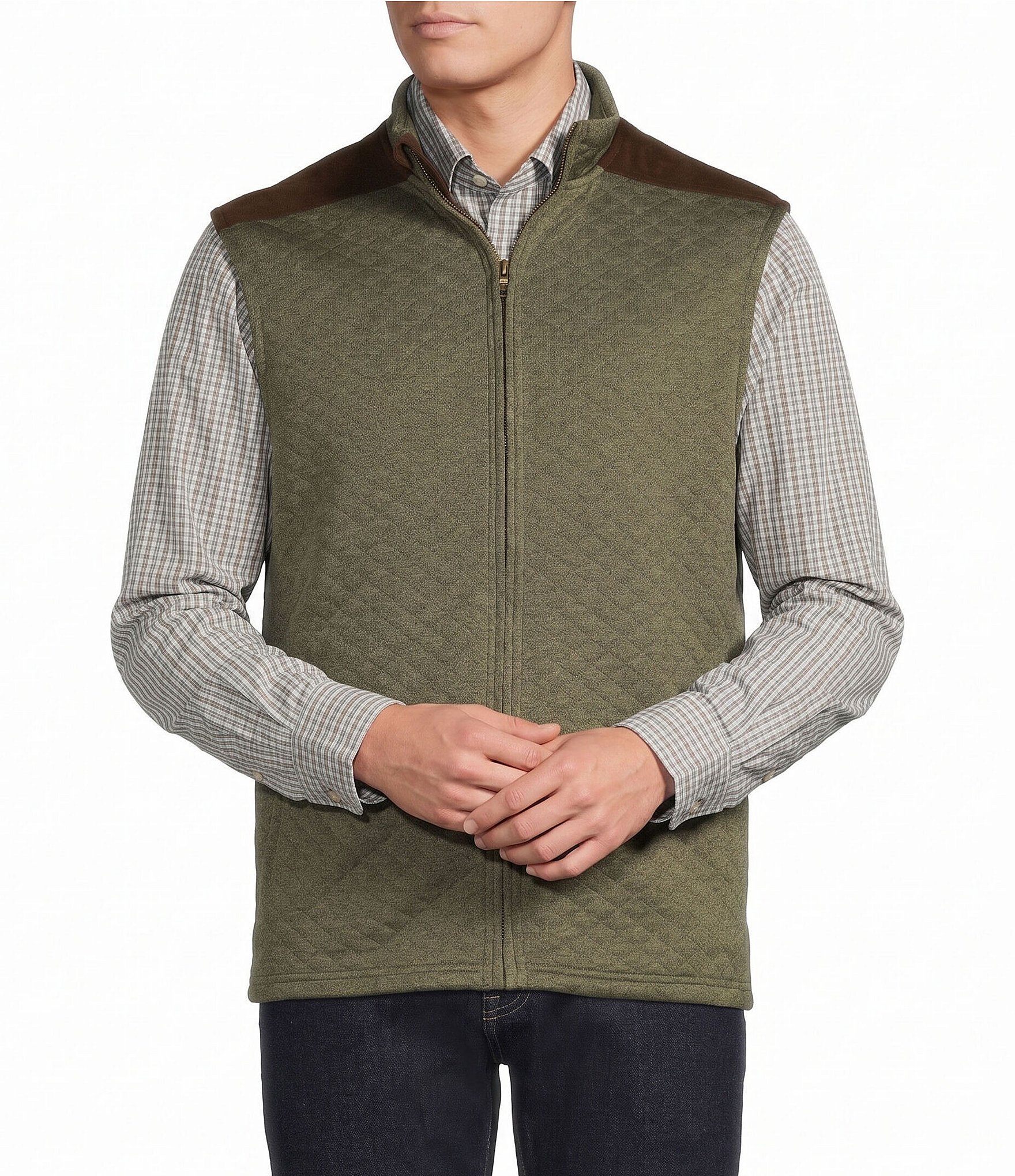 Cremieux Blue Label Quilted Full Zip Vest