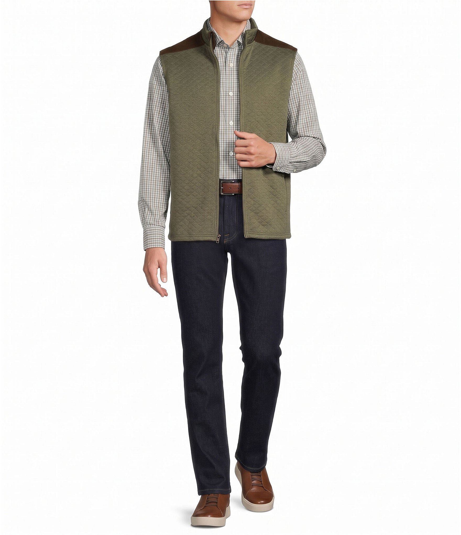 Cremieux Blue Label Quilted Full Zip Vest