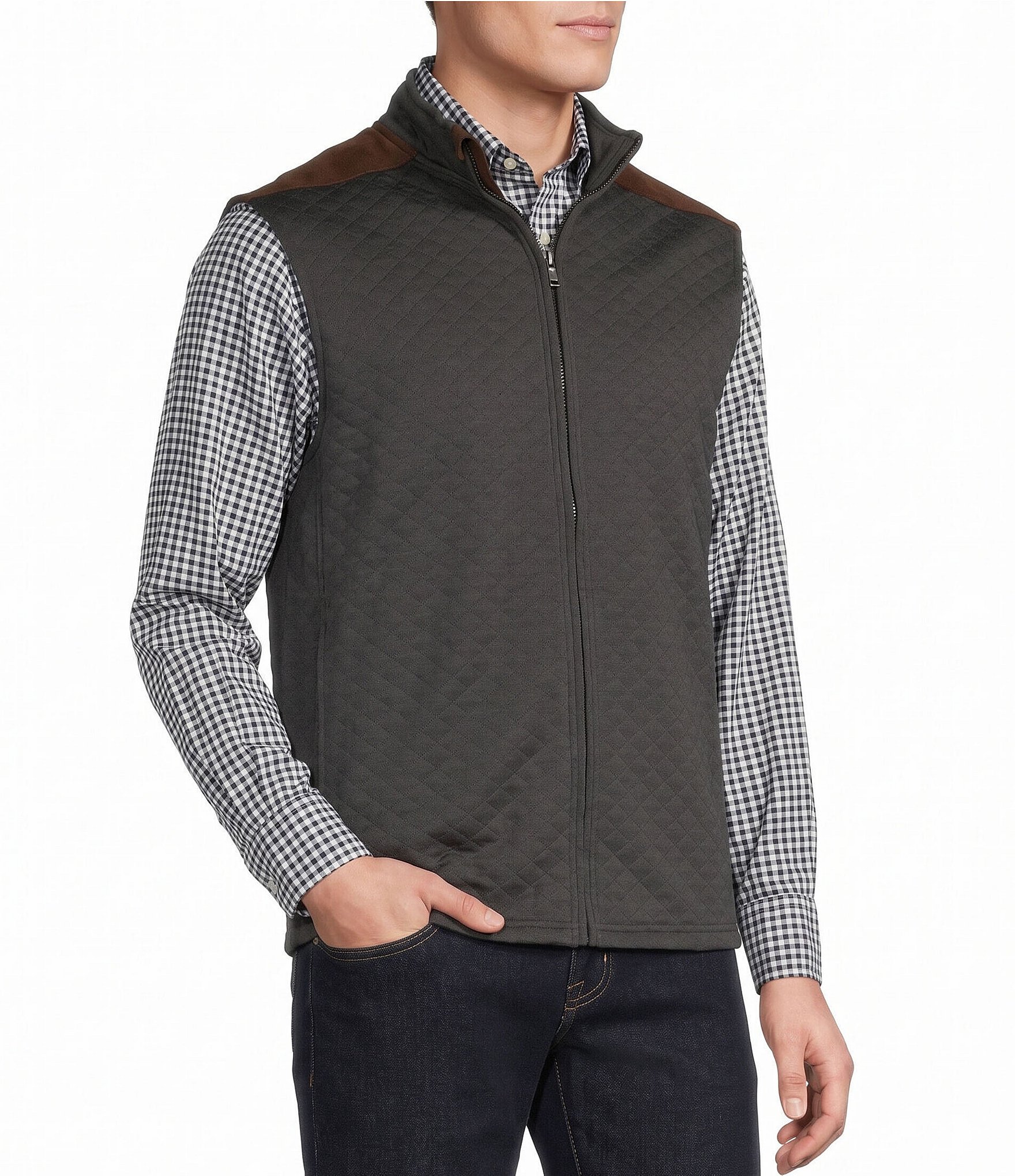 Cremieux Blue Label Quilted Full Zip Vest