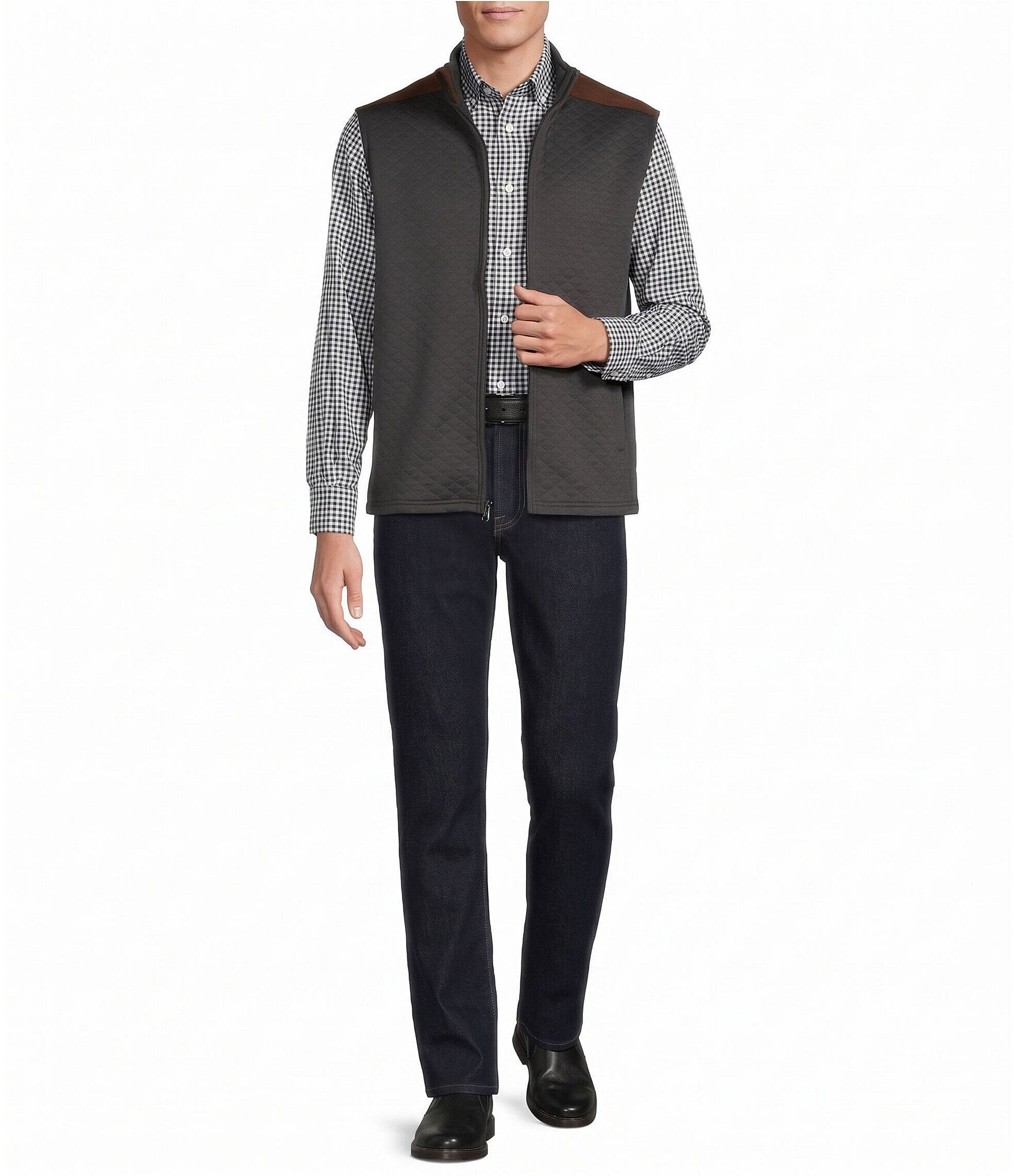 Cremieux Blue Label Quilted Full Zip Vest
