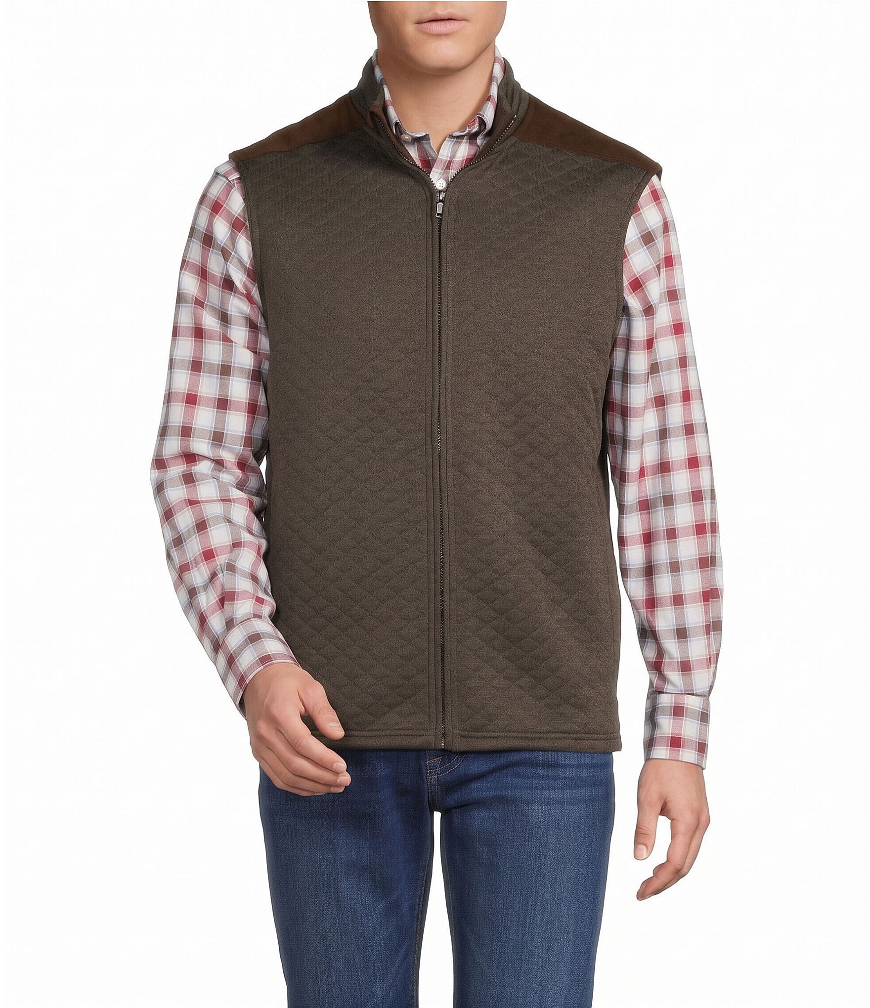 Cremieux Blue Label Quilted Full Zip Vest