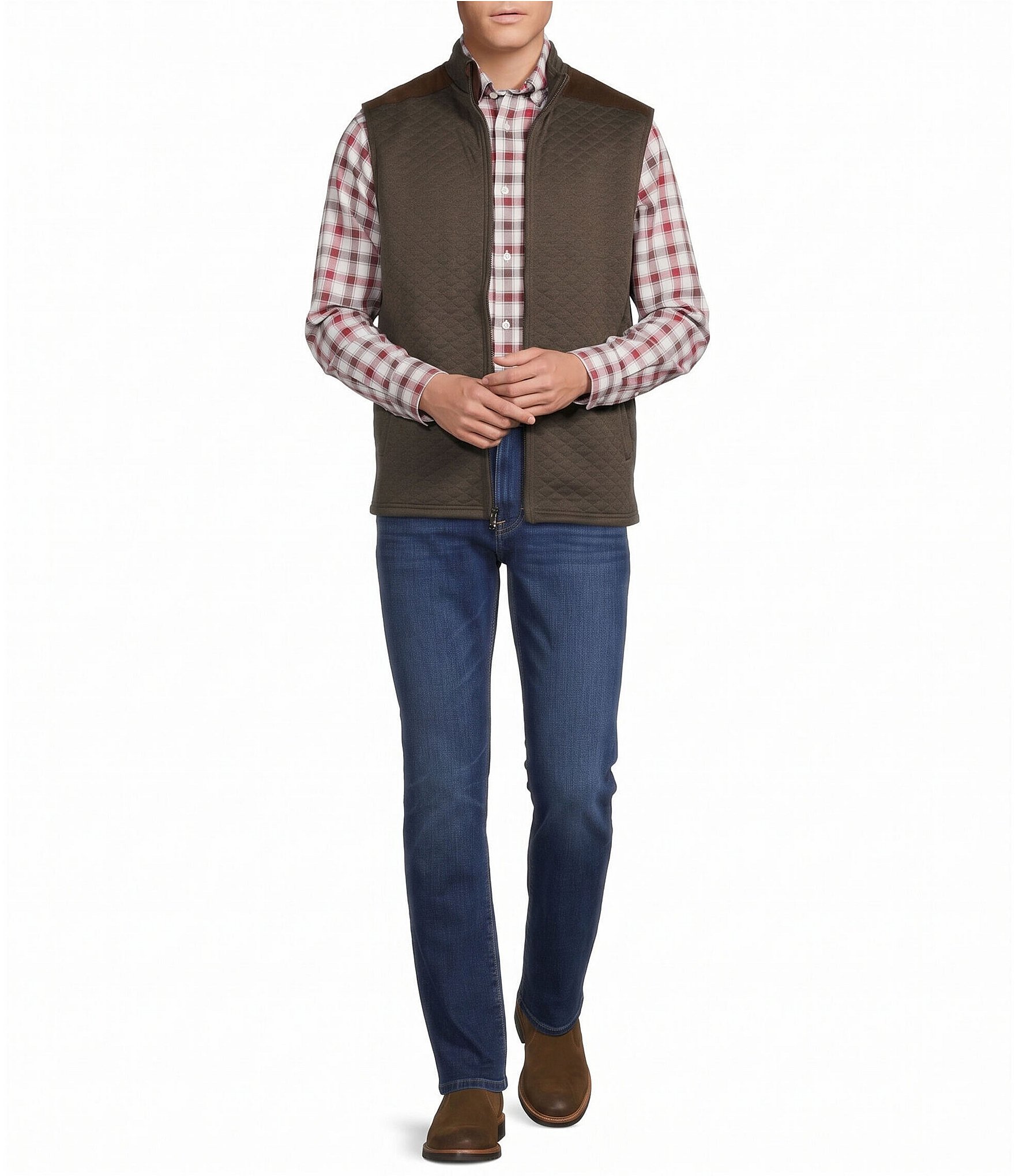 Cremieux Blue Label Quilted Full Zip Vest