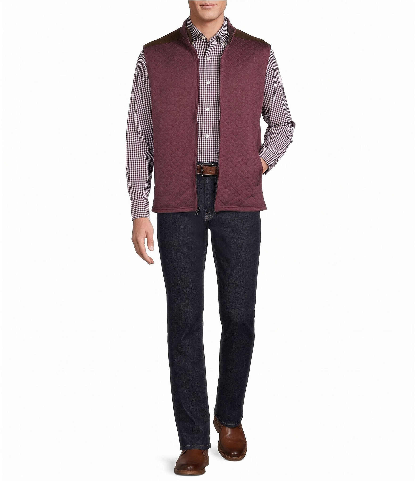 Cremieux Blue Label Quilted Full Zip Vest