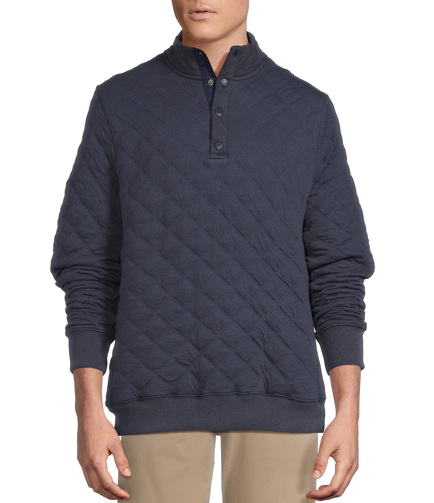 Cremieux Blue Label Quilted Mock Neck Pullover