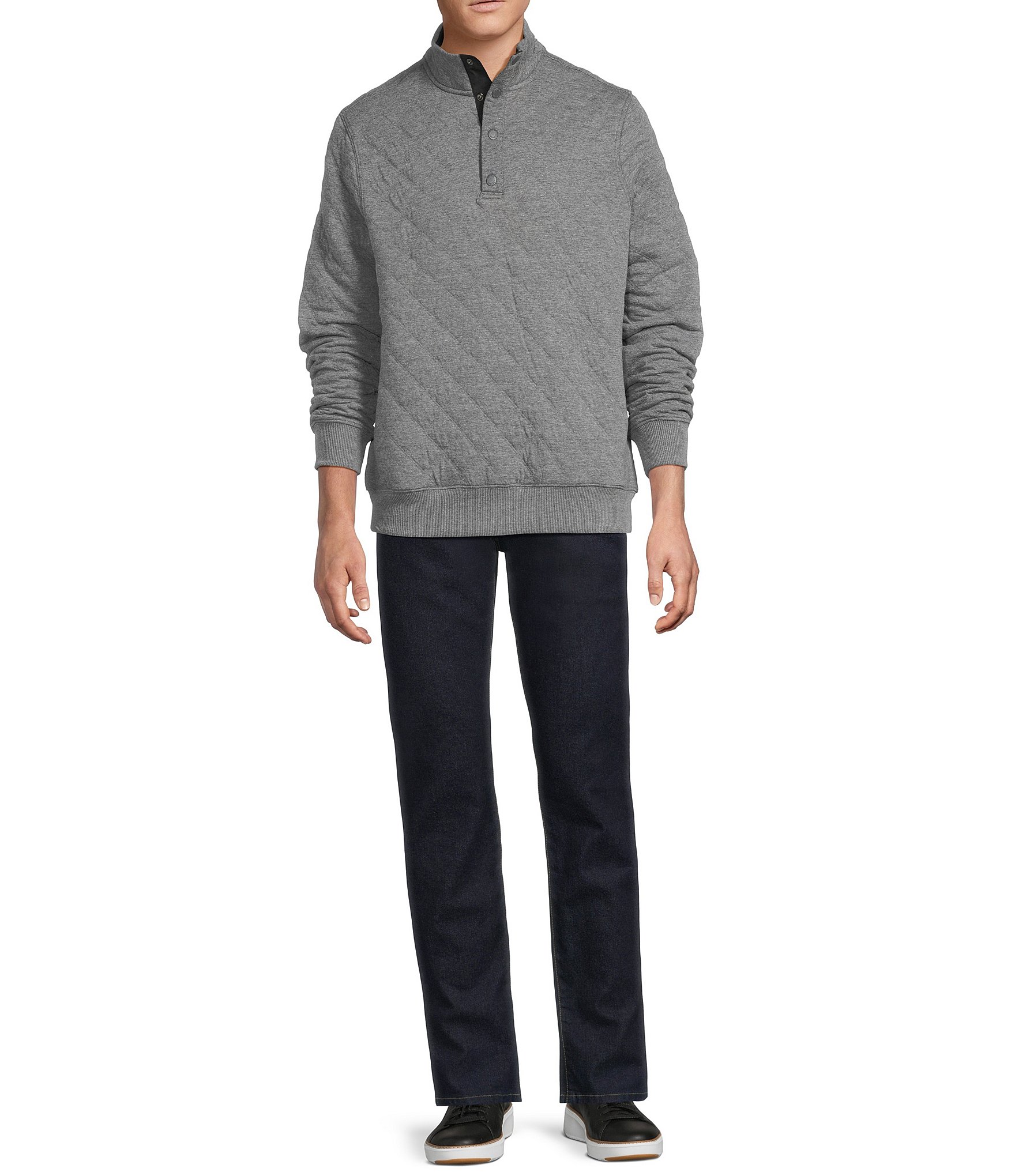 Cremieux Blue Label Quilted Mock Neck Pullover