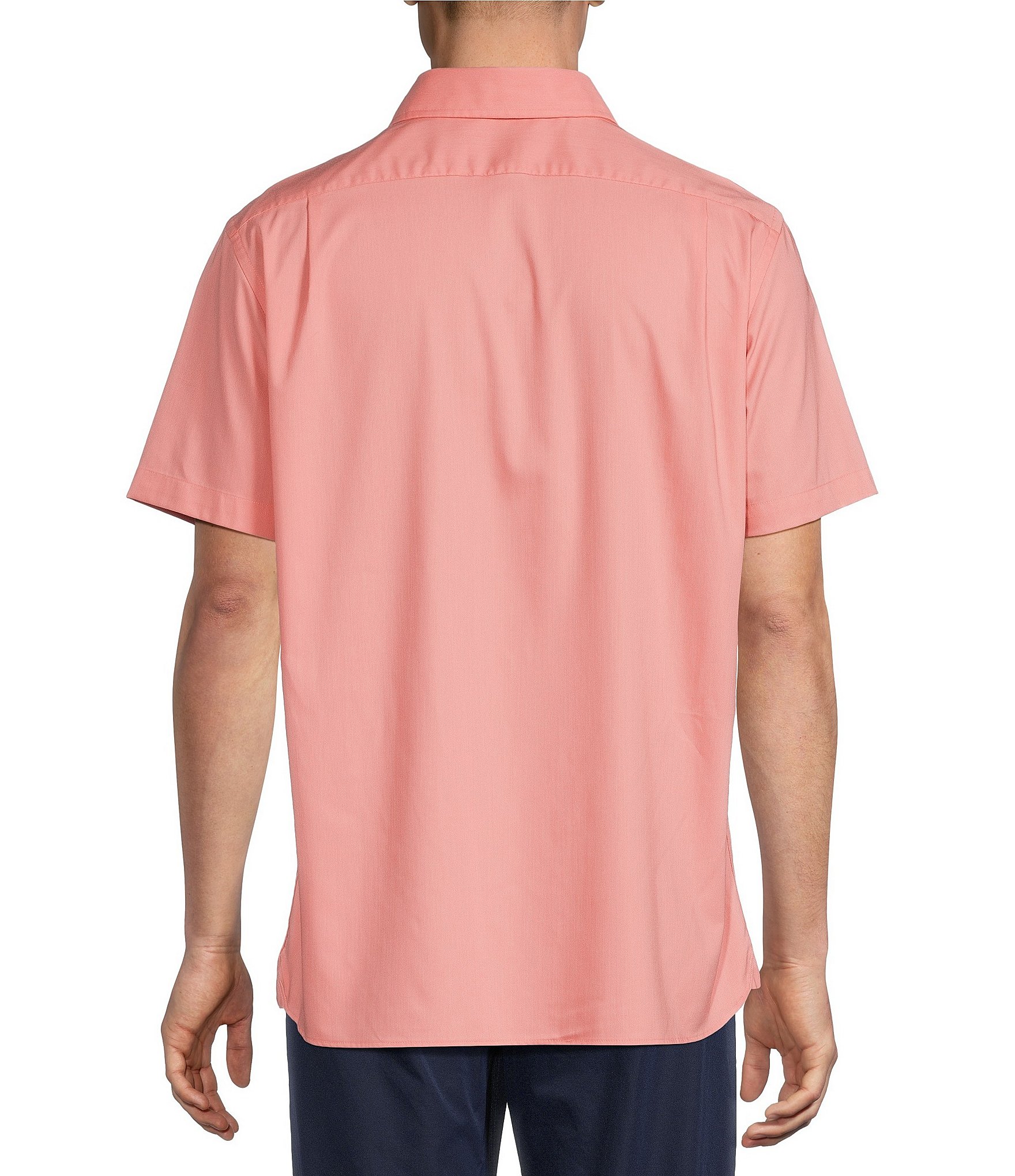 Cremieux Blue Label Short Sleeve Button Down Performance BRRR Solid Woven Shirt