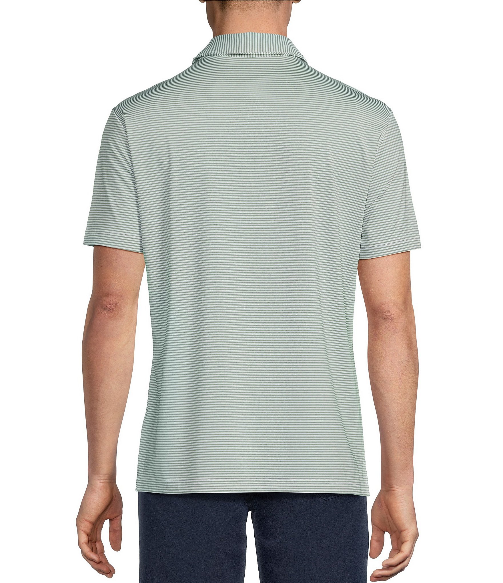 Cremieux Blue Label Performance Stretch Stripe Short Sleeve Polo