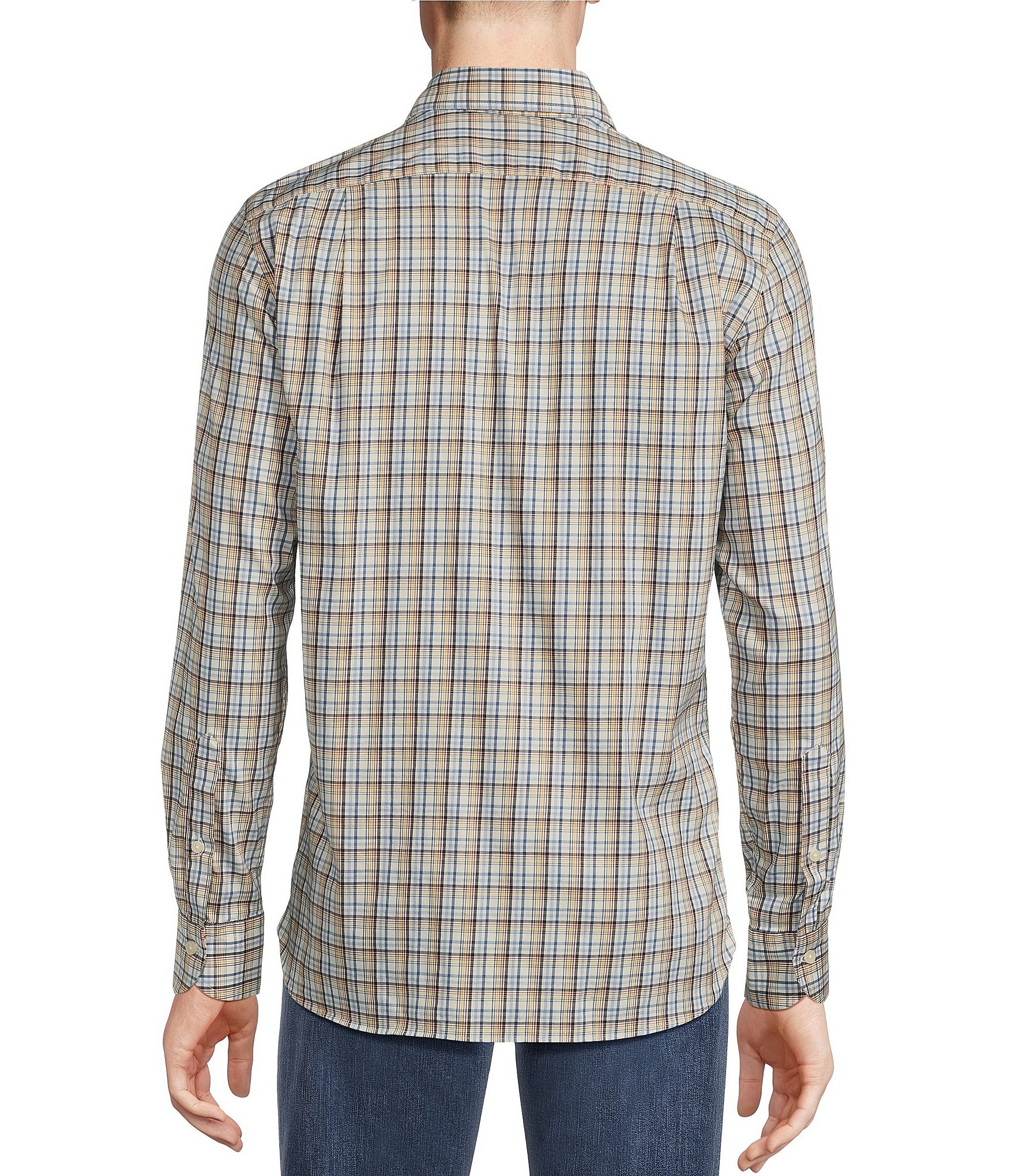 Cremieux Blue Label Slim Fit Plaid Flex Twill Long Sleeve Woven Shirt