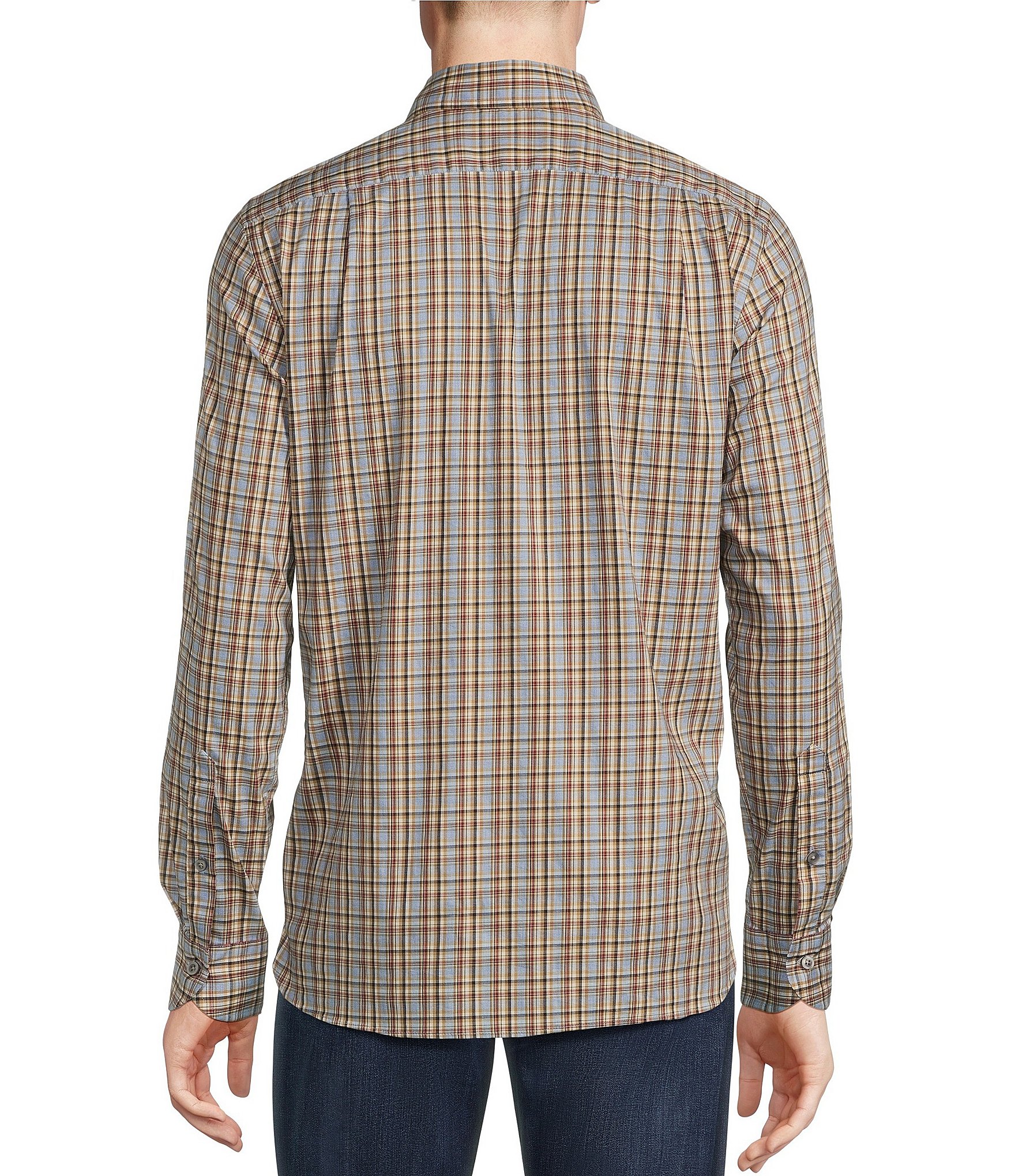 Cremieux Blue Label Slim Fit Plaid Flex Twill Long Sleeve Woven Shirt