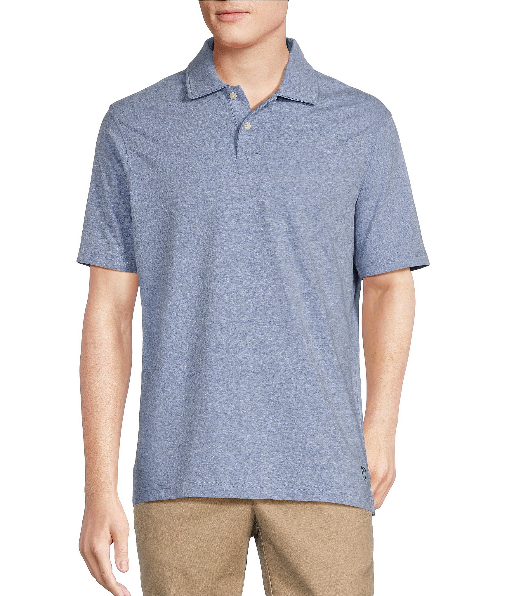 Cremieux Blue Label Slim Fit Solid Jersey Short Sleeve Polo Shirt