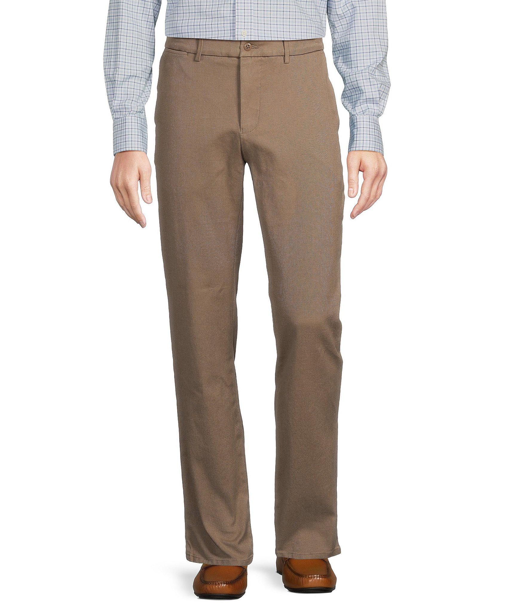 Cremieux Blue Label Soho Slim Fit Flat Front Stretch Dobby Pants