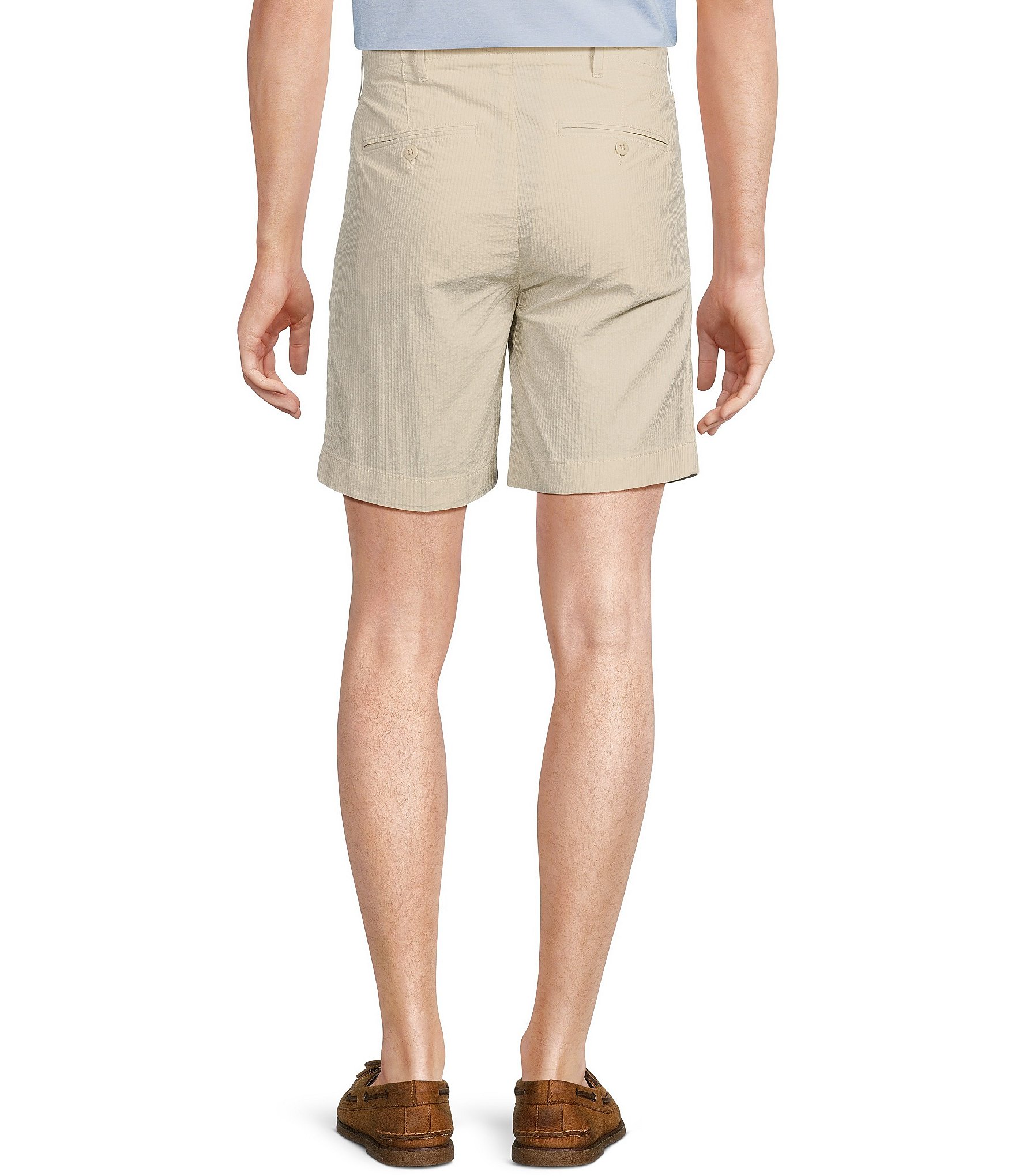 Cremieux Blue Label Soho Tailored Fit Seersucker 7#double; Inseam Shorts