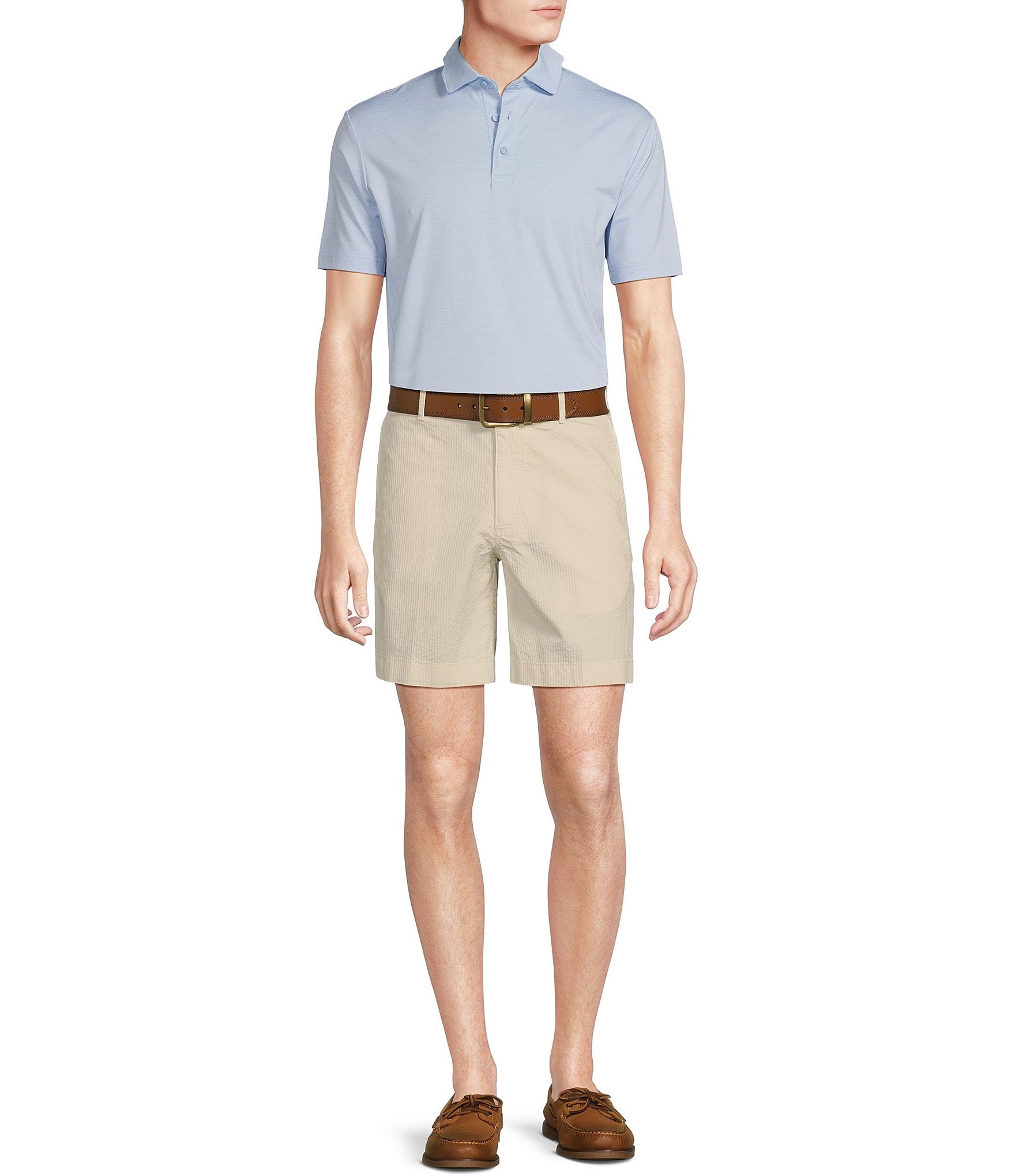 Cremieux Blue Label Soho Tailored Fit Seersucker 7#double; Inseam Shorts