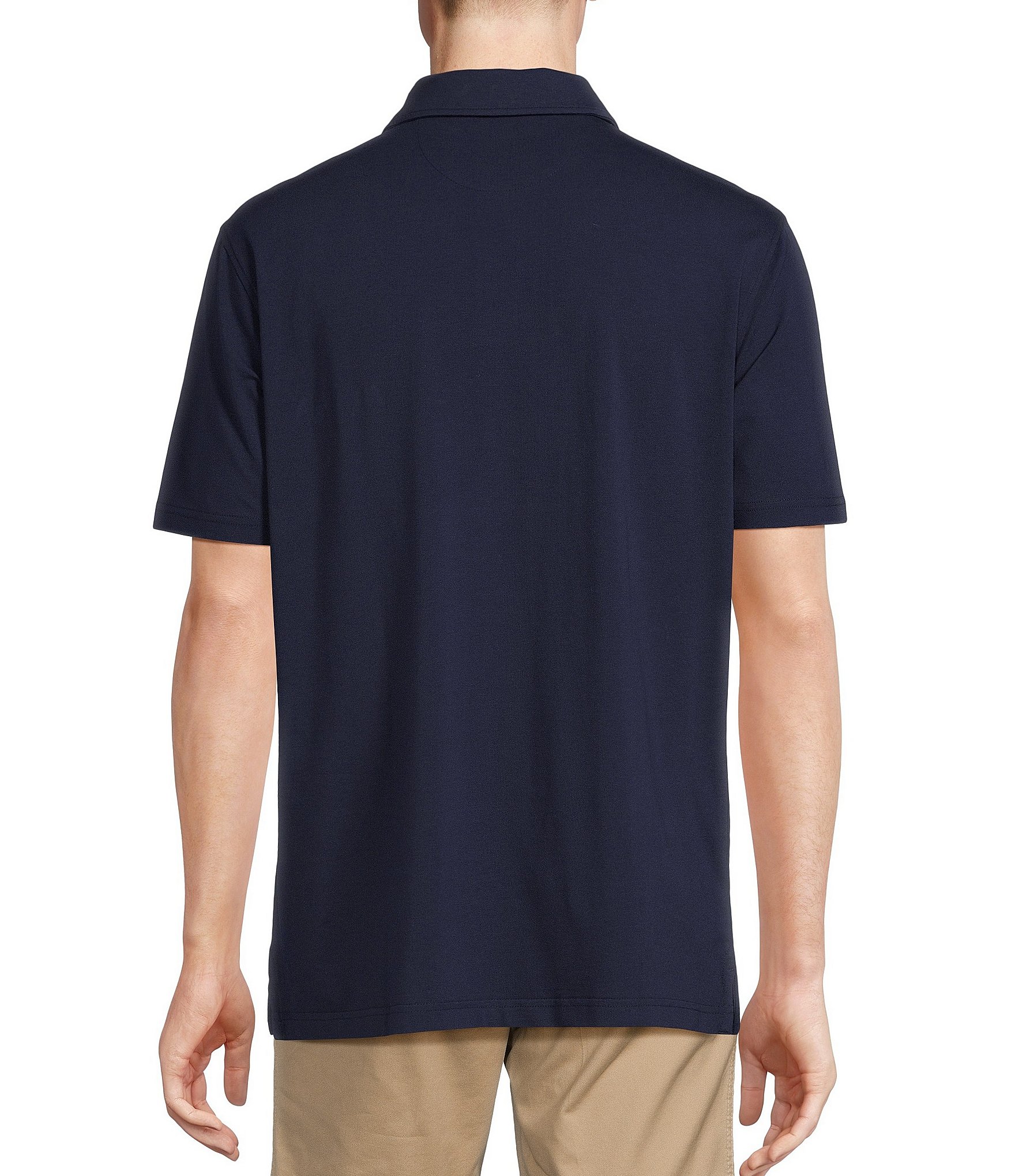 Cremieux Blue Label Solid Classic Fit Jersey Short Sleeve Polo Shirt