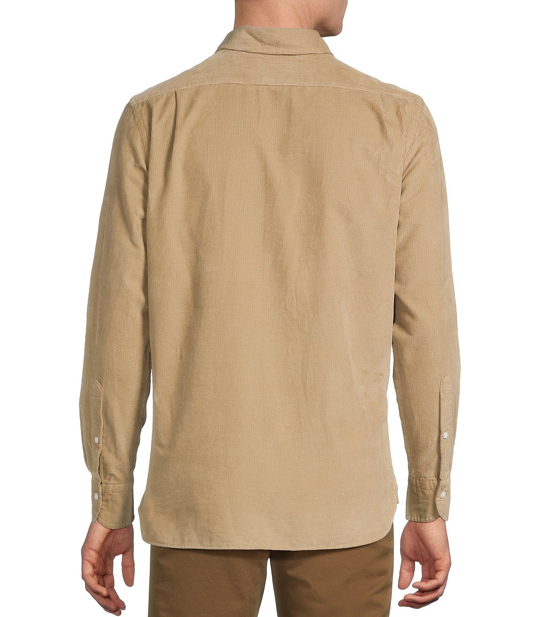 Cremieux Blue Label Solid Corduroy Long Sleeve Woven Shirt