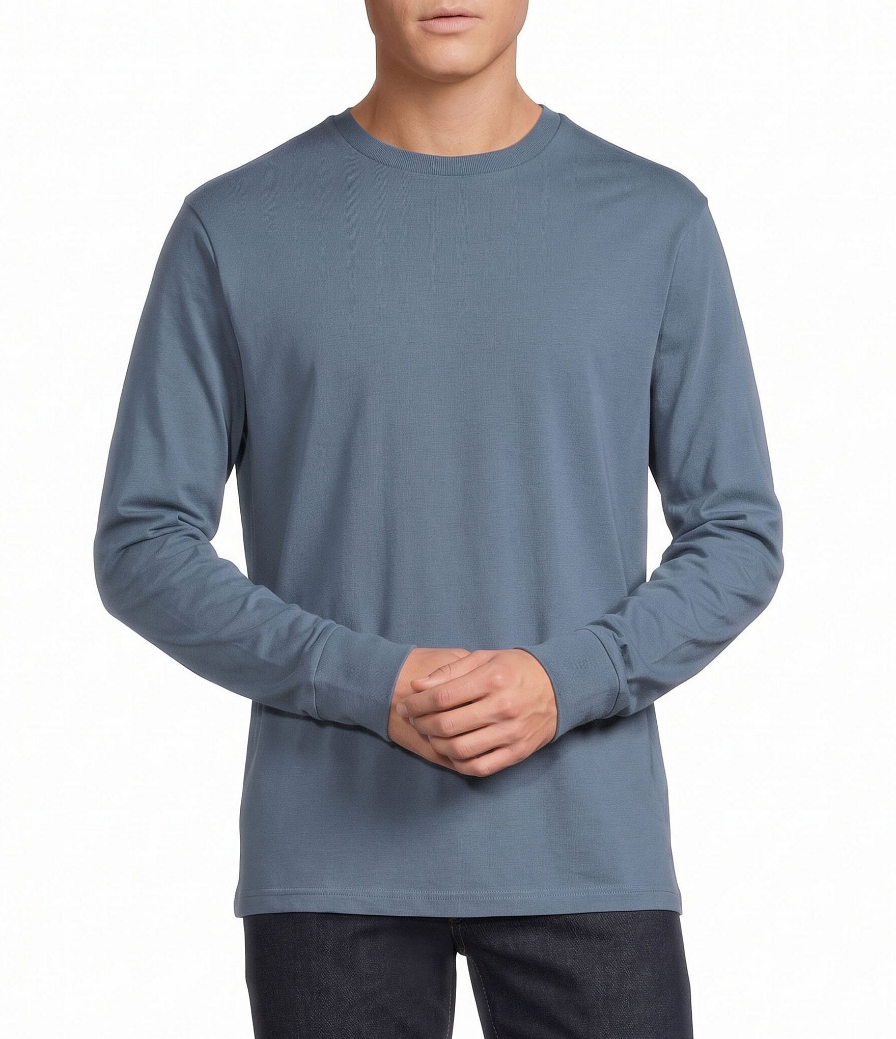 Cremieux Blue Label Solid Crew Long Sleeve T-Shirt