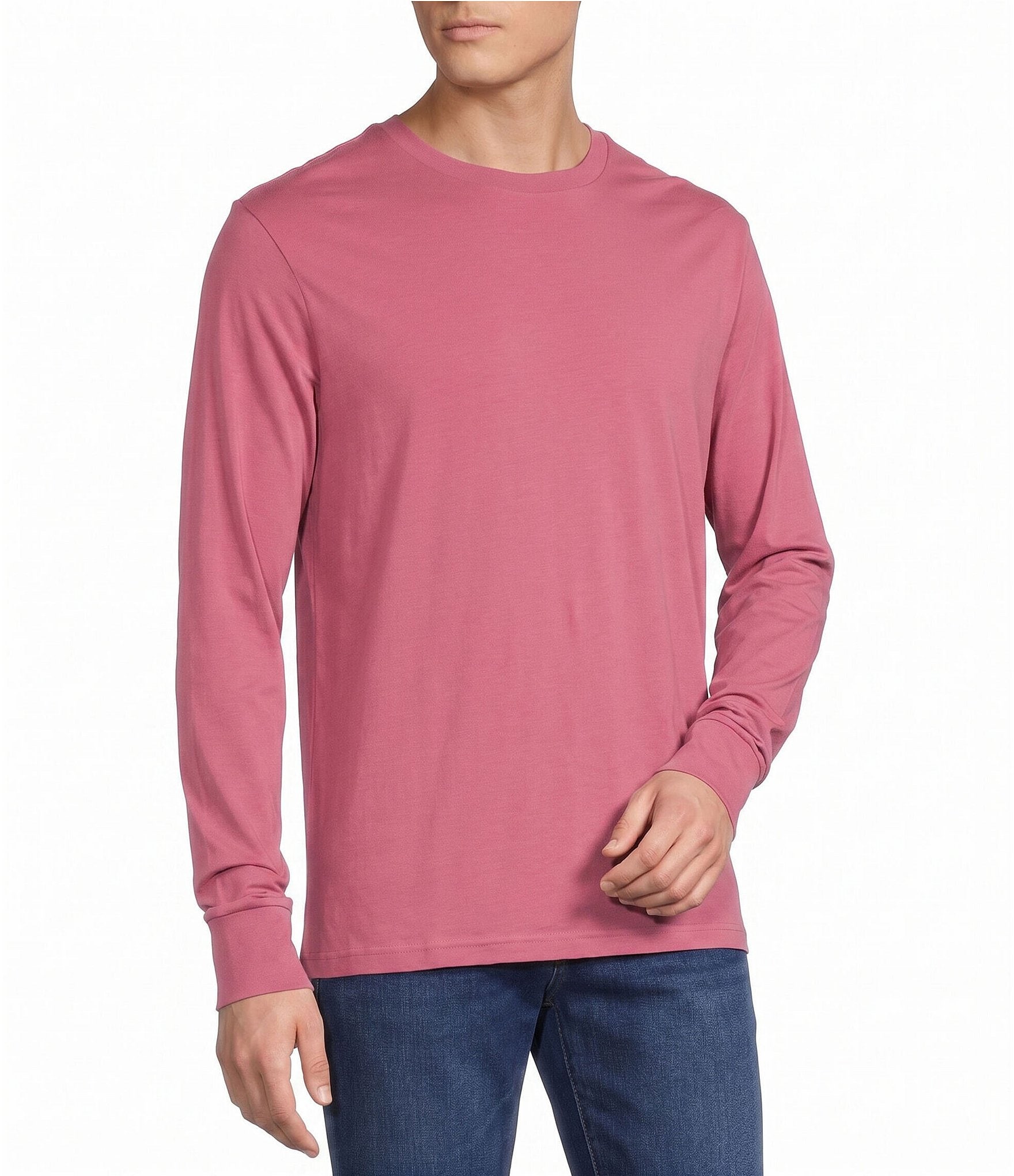 Cremieux Blue Label Solid Crew Long Sleeve T-Shirt