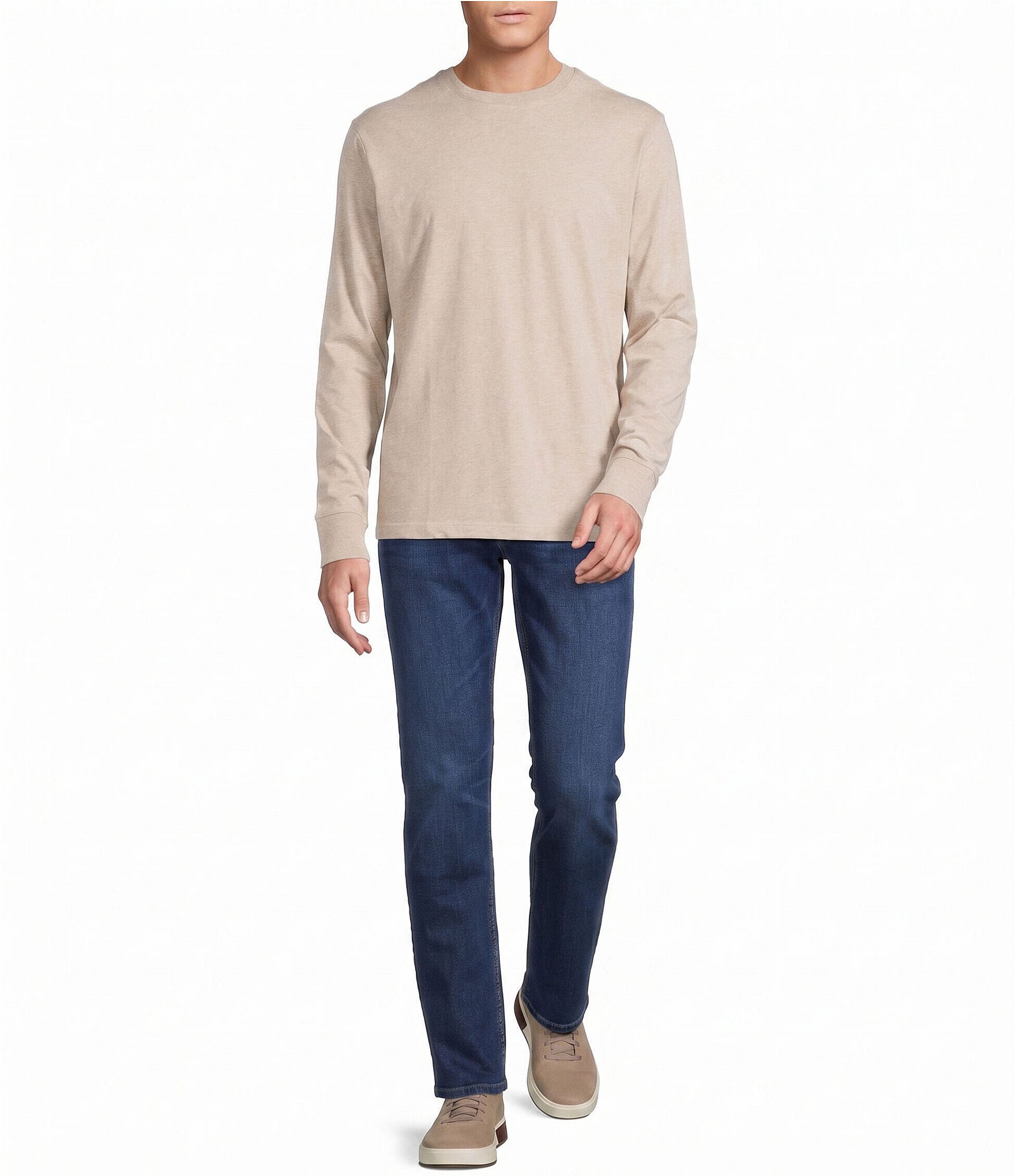 Cremieux Blue Label Solid Crew Long Sleeve T-Shirt