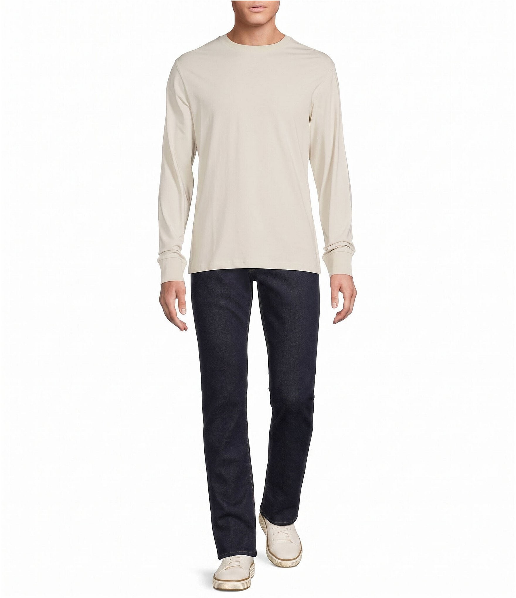 Cremieux Blue Label Solid Crew Long Sleeve T-Shirt