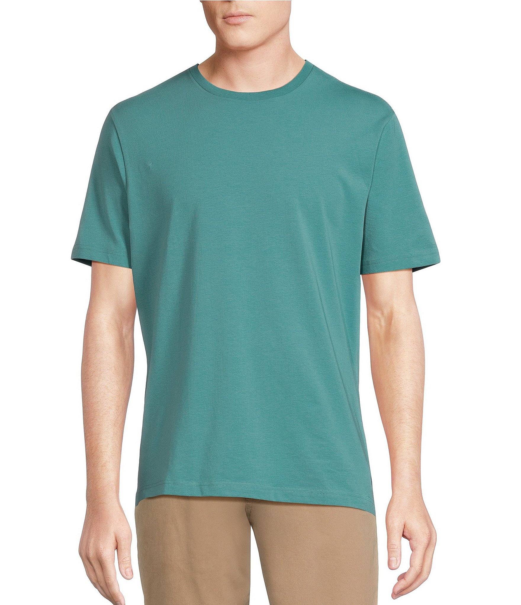 Cremieux Blue Label Solid Crewneck Stretch Short Sleeve T-Shirt | Dillard's