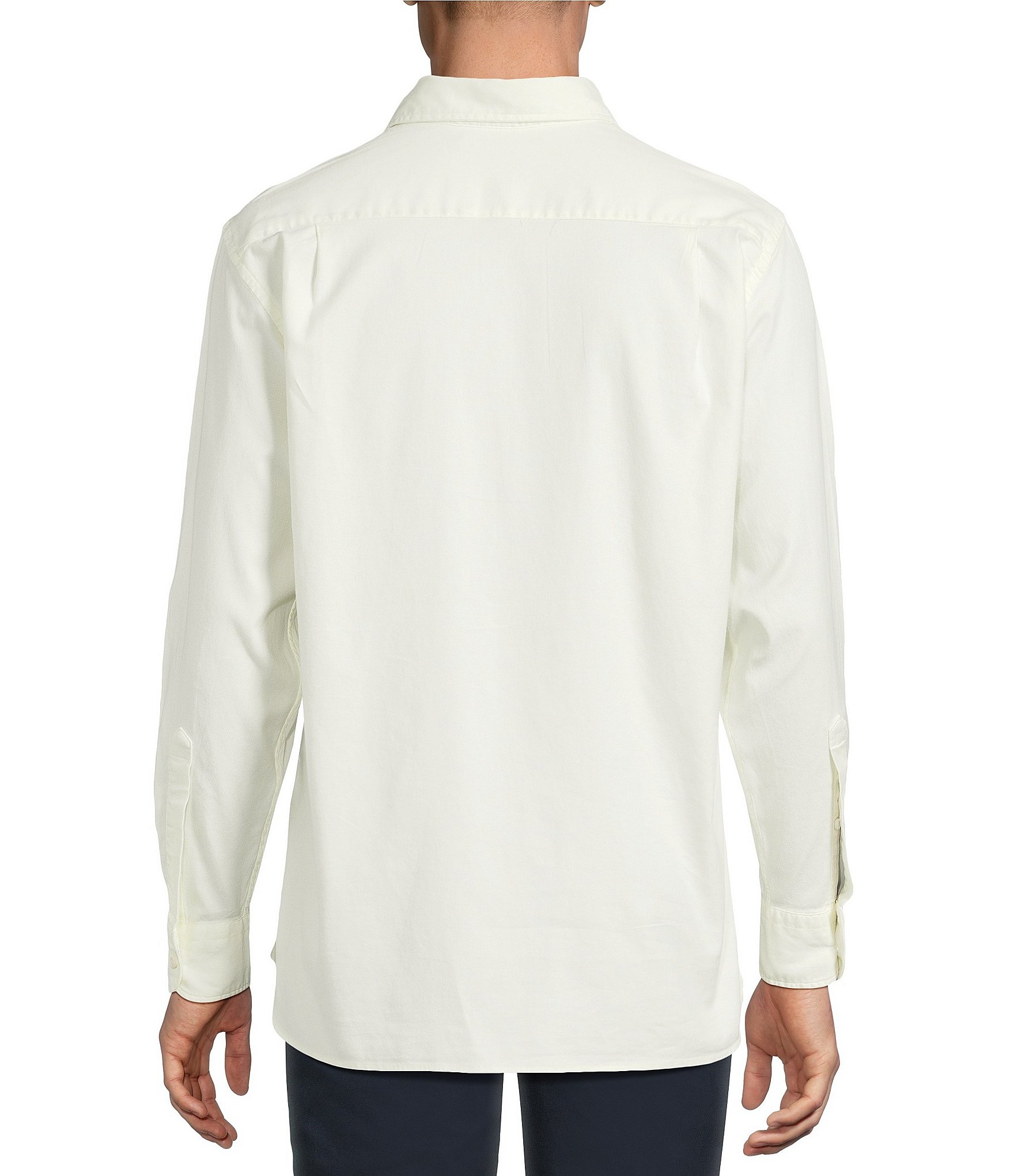 Cremieux Blue Label Solid Oxford Long Sleeve Woven Shirt