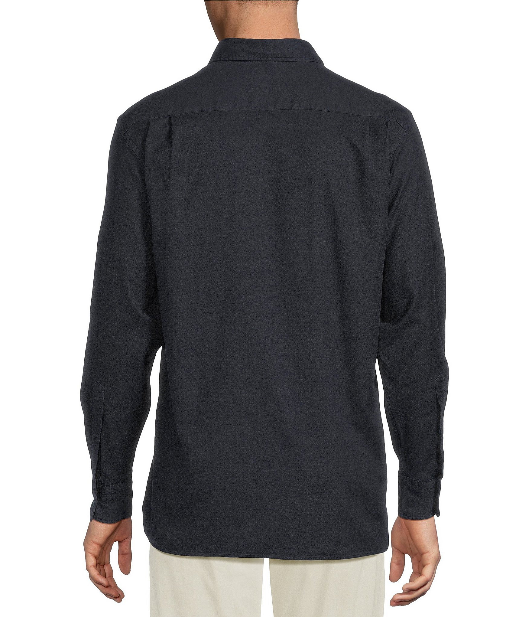 Cremieux Blue Label Solid Oxford Long Sleeve Woven Shirt